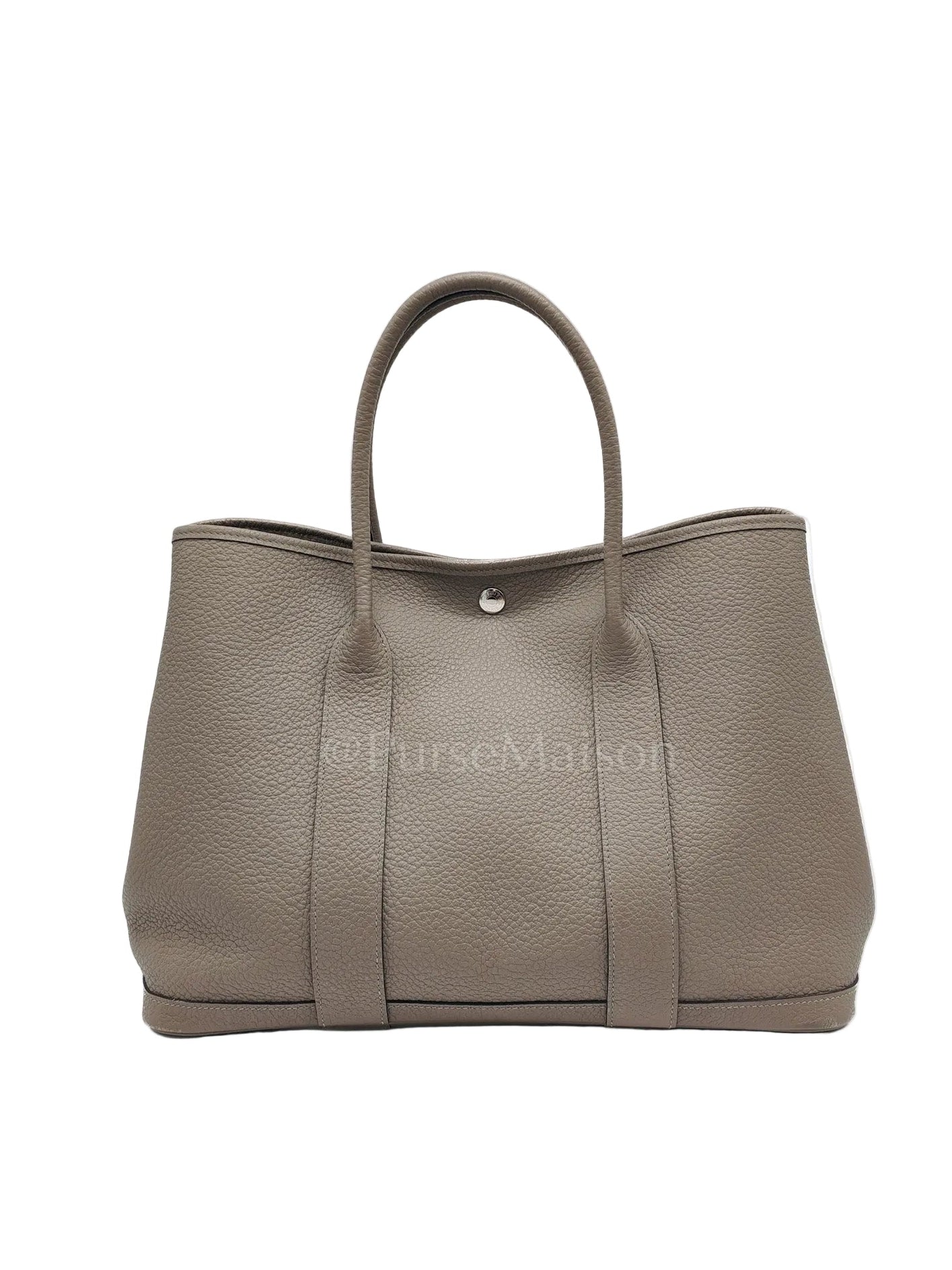 Garden Party Tote 36 (GPT) in Gris Asphalte in Vache Country Leather Stamp D (2019) | Purse Maison Luxury Bags Shop