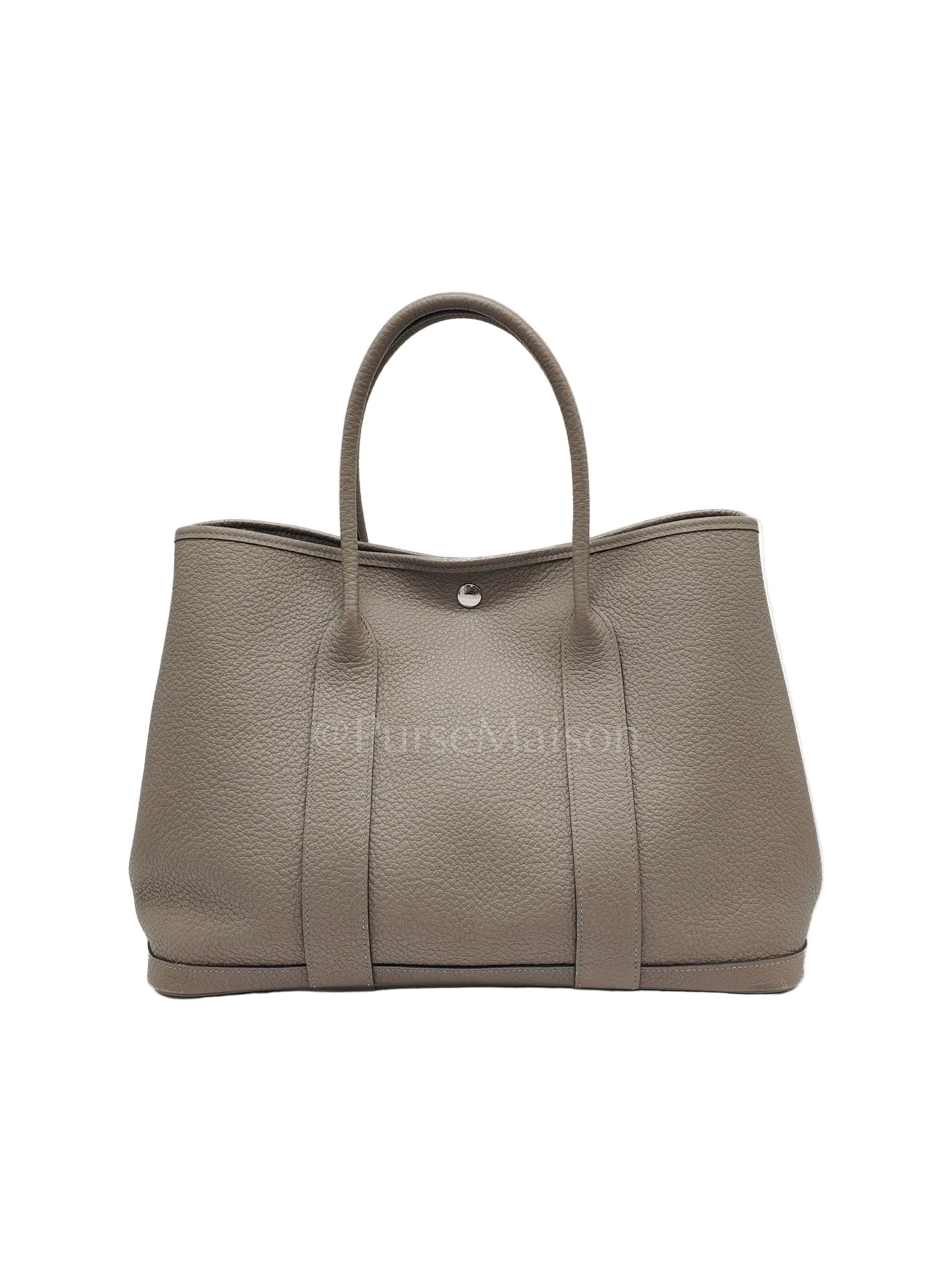 Garden Party Tote 36 (GPT) in Gris Asphalte in Vache Country Leather Stamp D (2019) | Purse Maison Luxury Bags Shop