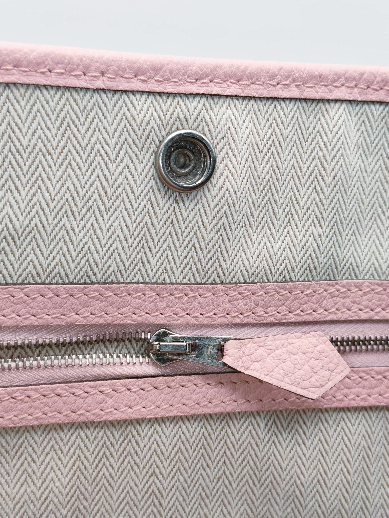 Garden Party Tote 36 (GPT) in Sakura Pink Clemence Leather ang Palladium Hardware Stamp T (2015) | Purse Maison Luxury Bags Shop