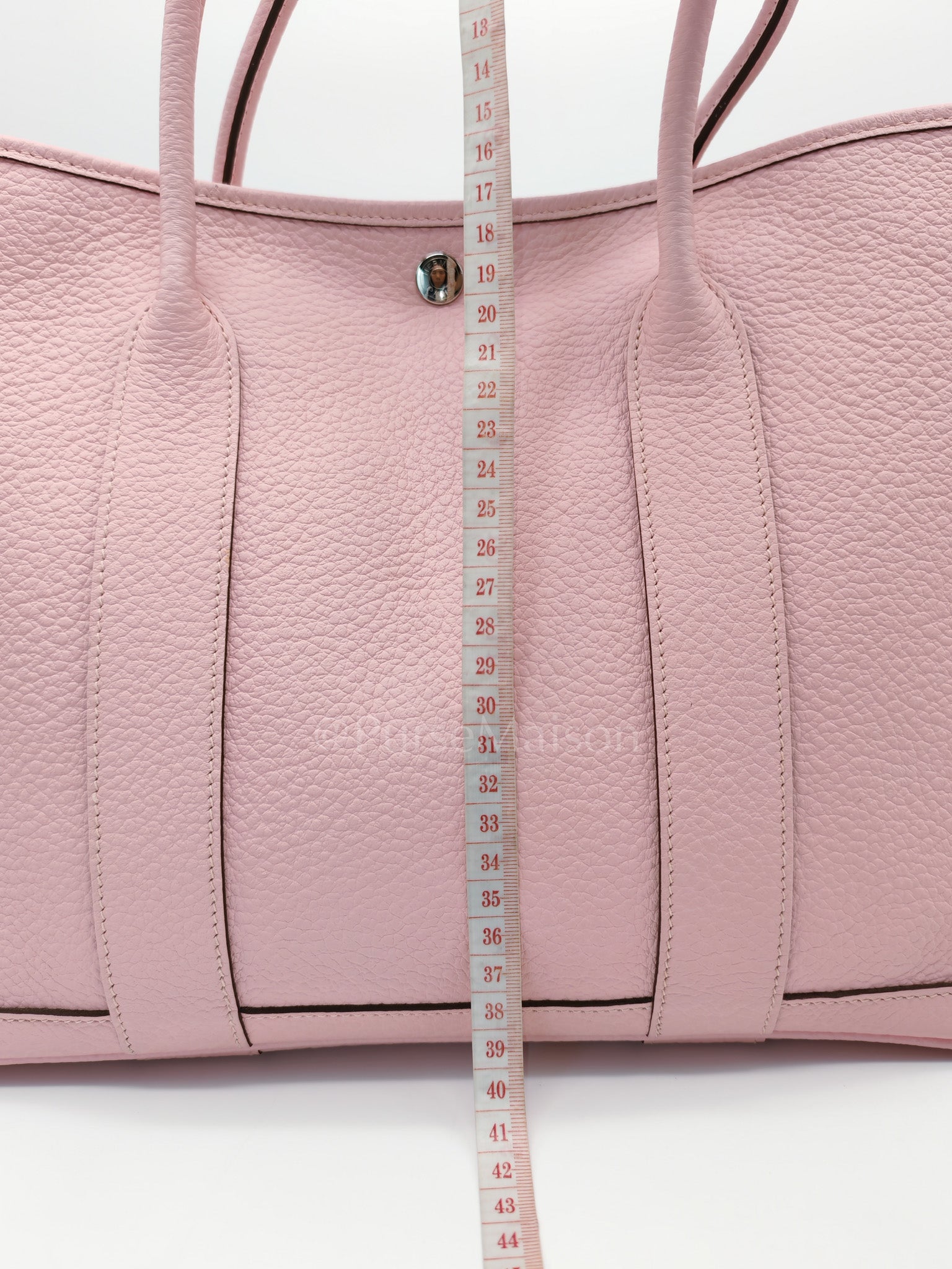 Garden Party Tote 36 (GPT) in Sakura Pink Clemence Leather ang Palladium Hardware Stamp T (2015) | Purse Maison Luxury Bags Shop