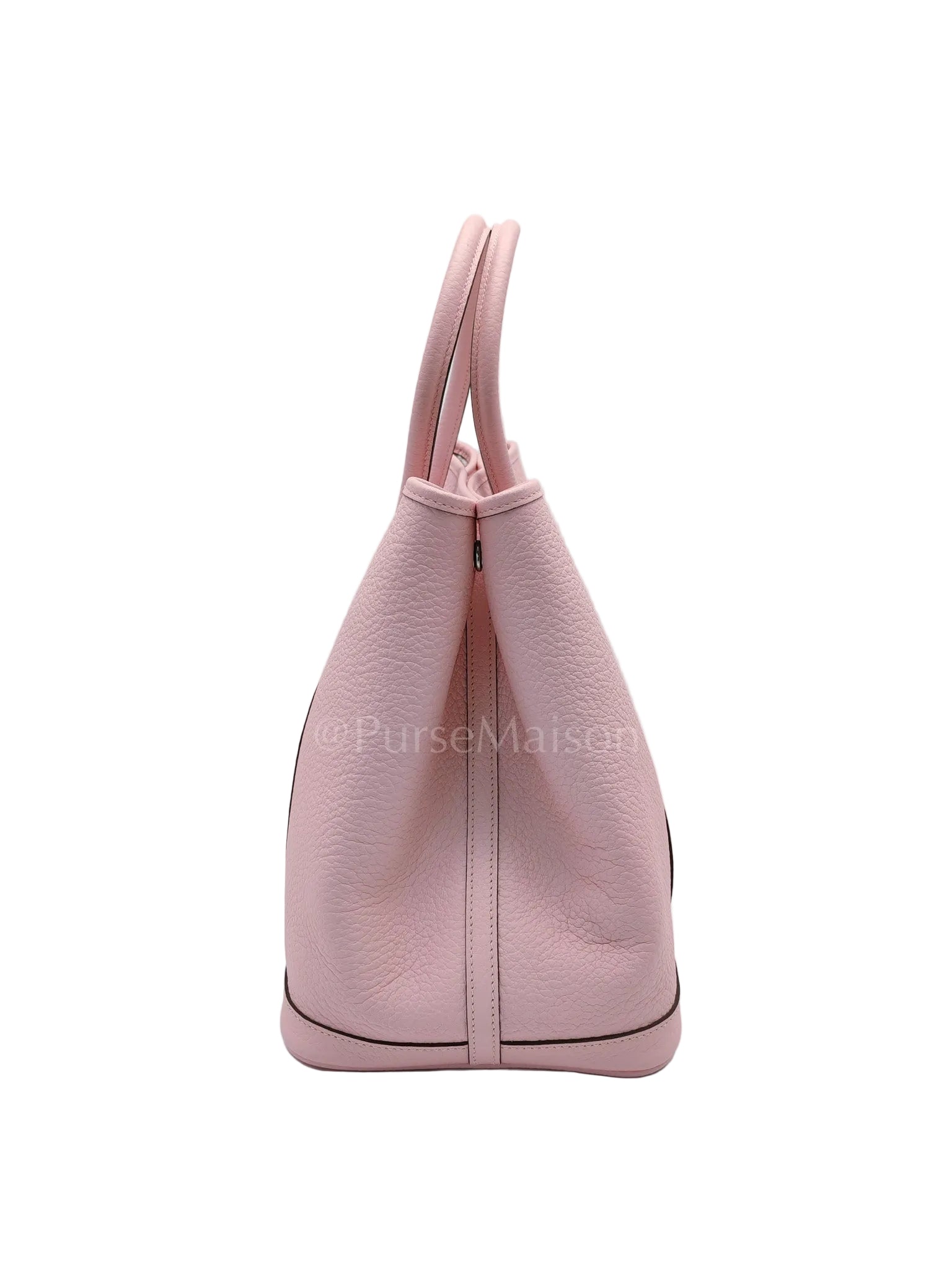 Garden Party Tote 36 (GPT) in Sakura Pink Clemence Leather ang Palladium Hardware Stamp T (2015) | Purse Maison Luxury Bags Shop