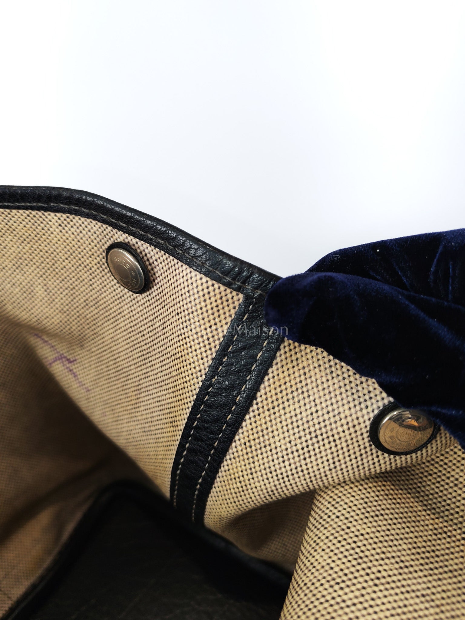 Garden Party Tote 36 (GPT) Toile/Black Leather and Canvas Handbag Stamp Square H (2004) | Purse Maison Luxury Bags Shop