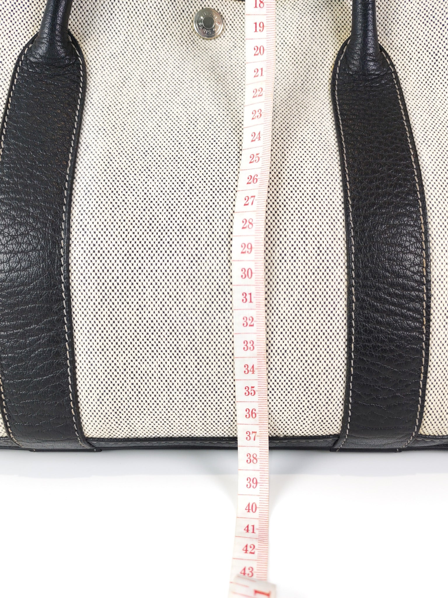 Garden Party Tote 36 (GPT) Toile/Black Leather and Canvas Handbag Stamp Square H (2004) | Purse Maison Luxury Bags Shop