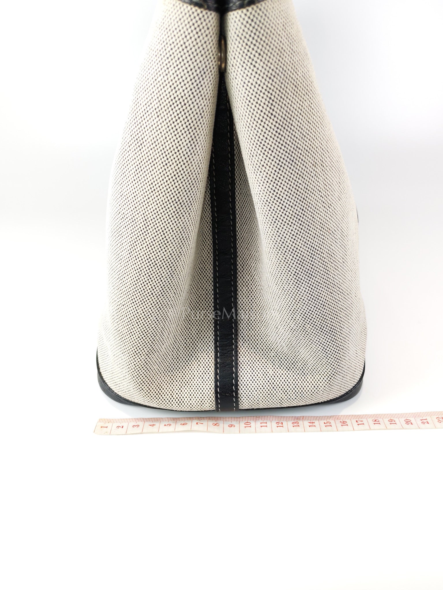 Garden Party Tote 36 (GPT) Toile/Black Leather and Canvas Handbag Stamp Square H (2004) | Purse Maison Luxury Bags Shop