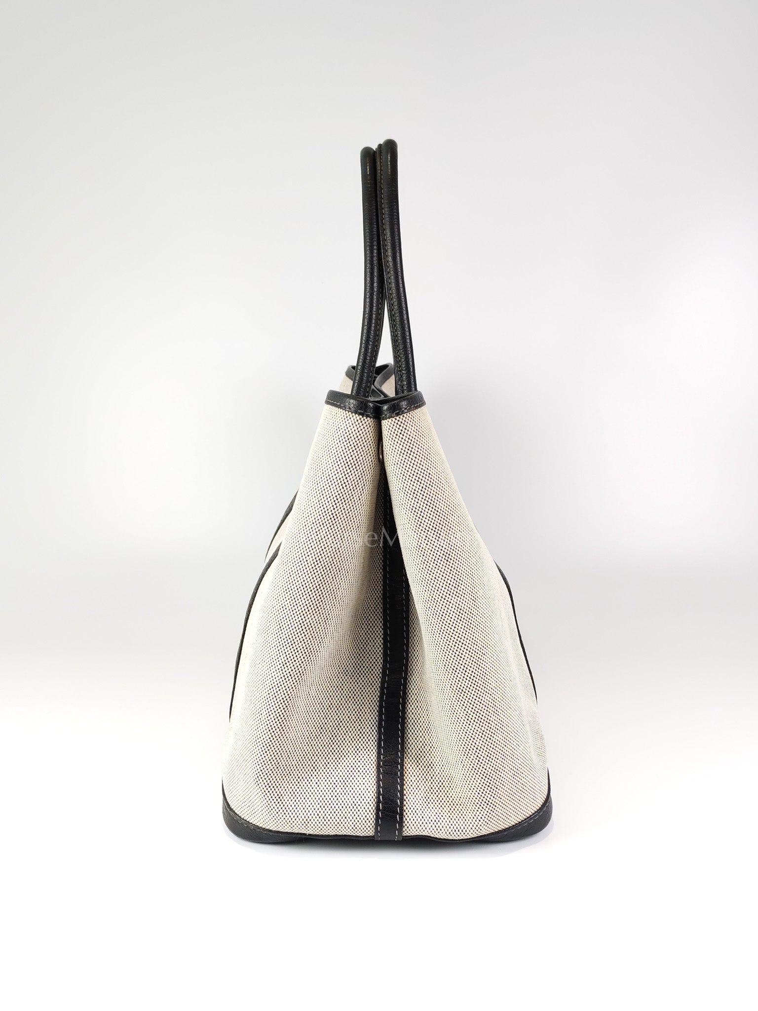 Garden Party Tote 36 (GPT) Toile/Black Leather and Canvas Handbag Stamp Square H (2004) | Purse Maison Luxury Bags Shop