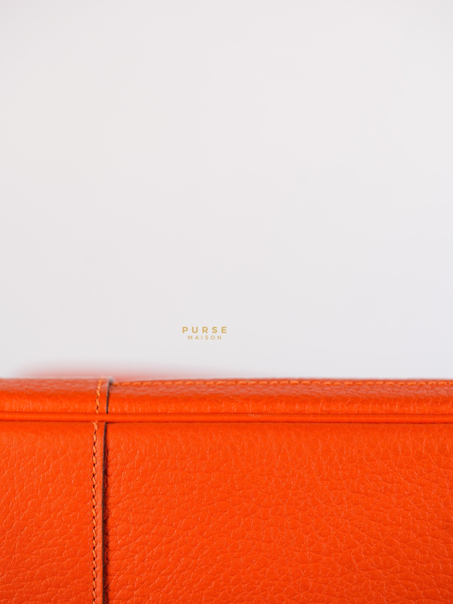 Garden Party Tote 36 Orange Clemence Leather Palladium Hardware Stamp T (2015) | Purse Maison Luxury Bags Shop