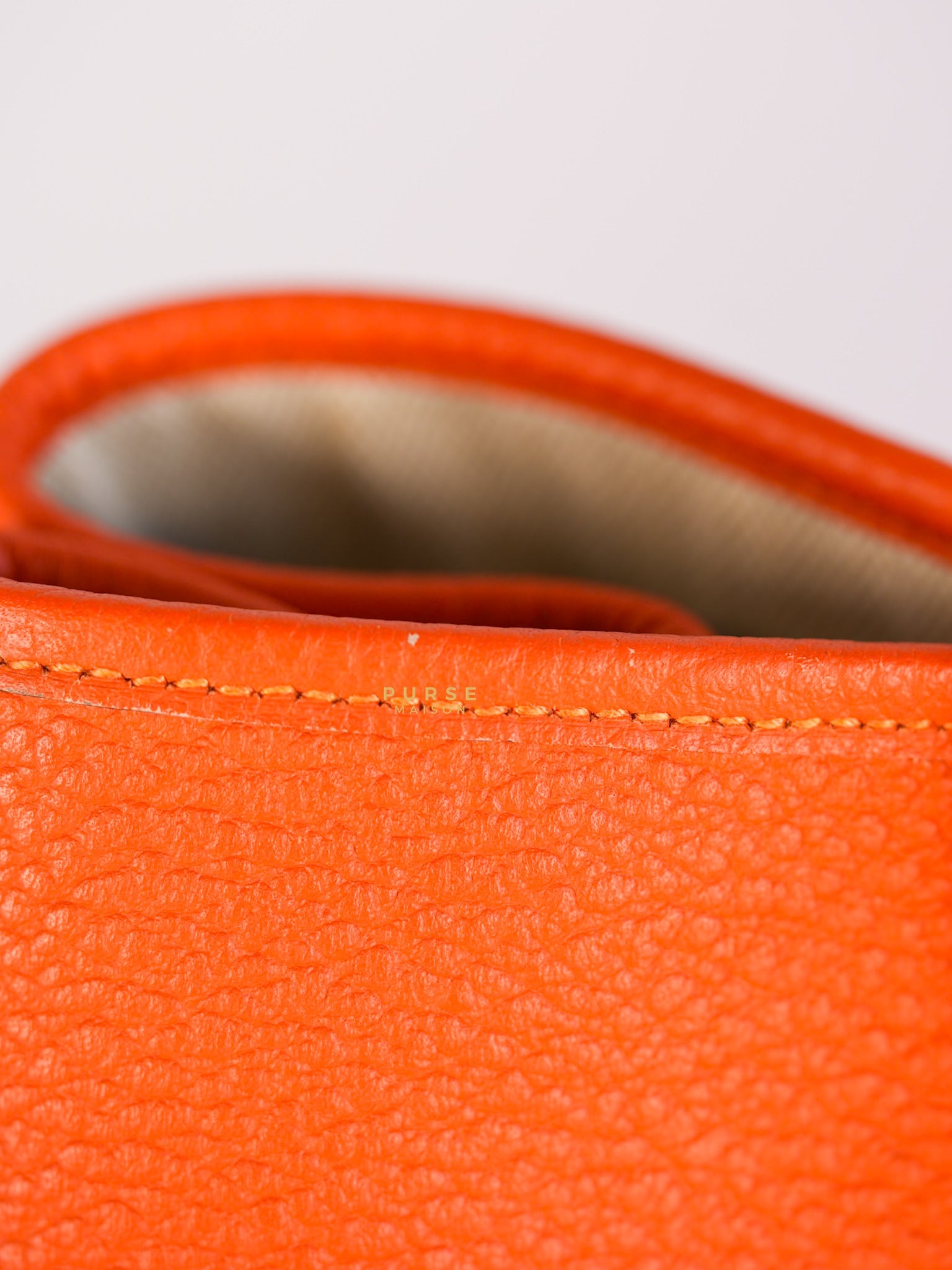 Garden Party Tote 36 Orange Clemence Leather Palladium Hardware Stamp T (2015) | Purse Maison Luxury Bags Shop