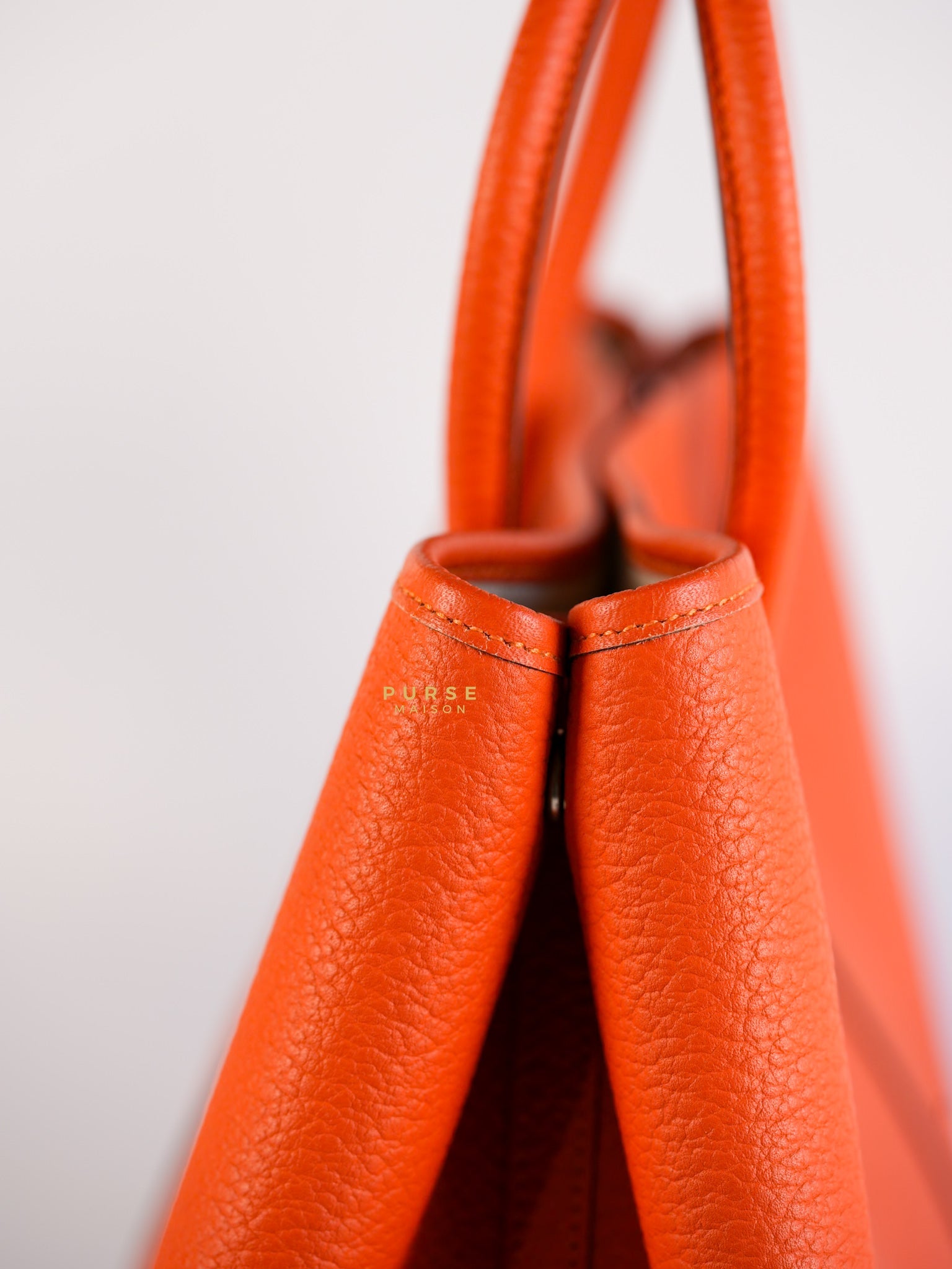 Garden Party Tote 36 Orange Clemence Leather Palladium Hardware Stamp T (2015) | Purse Maison Luxury Bags Shop