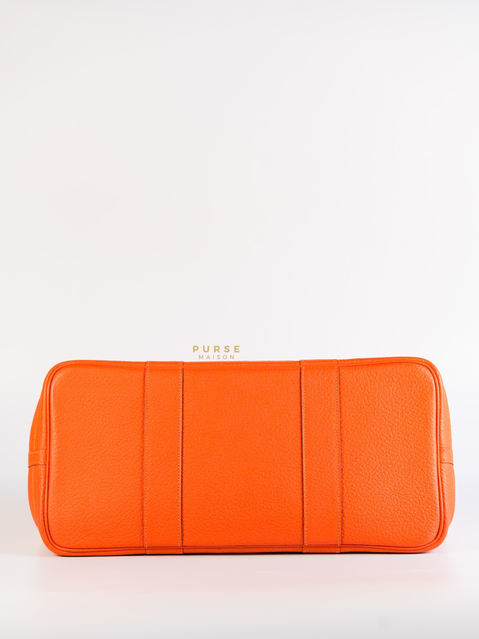 Garden Party Tote 36 Orange Clemence Leather Palladium Hardware Stamp T (2015) | Purse Maison Luxury Bags Shop