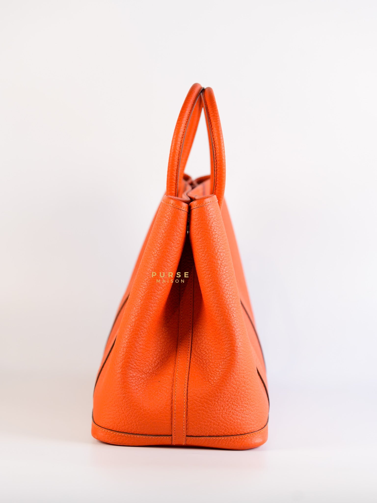 Garden Party Tote 36 Orange Clemence Leather Palladium Hardware Stamp T (2015) | Purse Maison Luxury Bags Shop