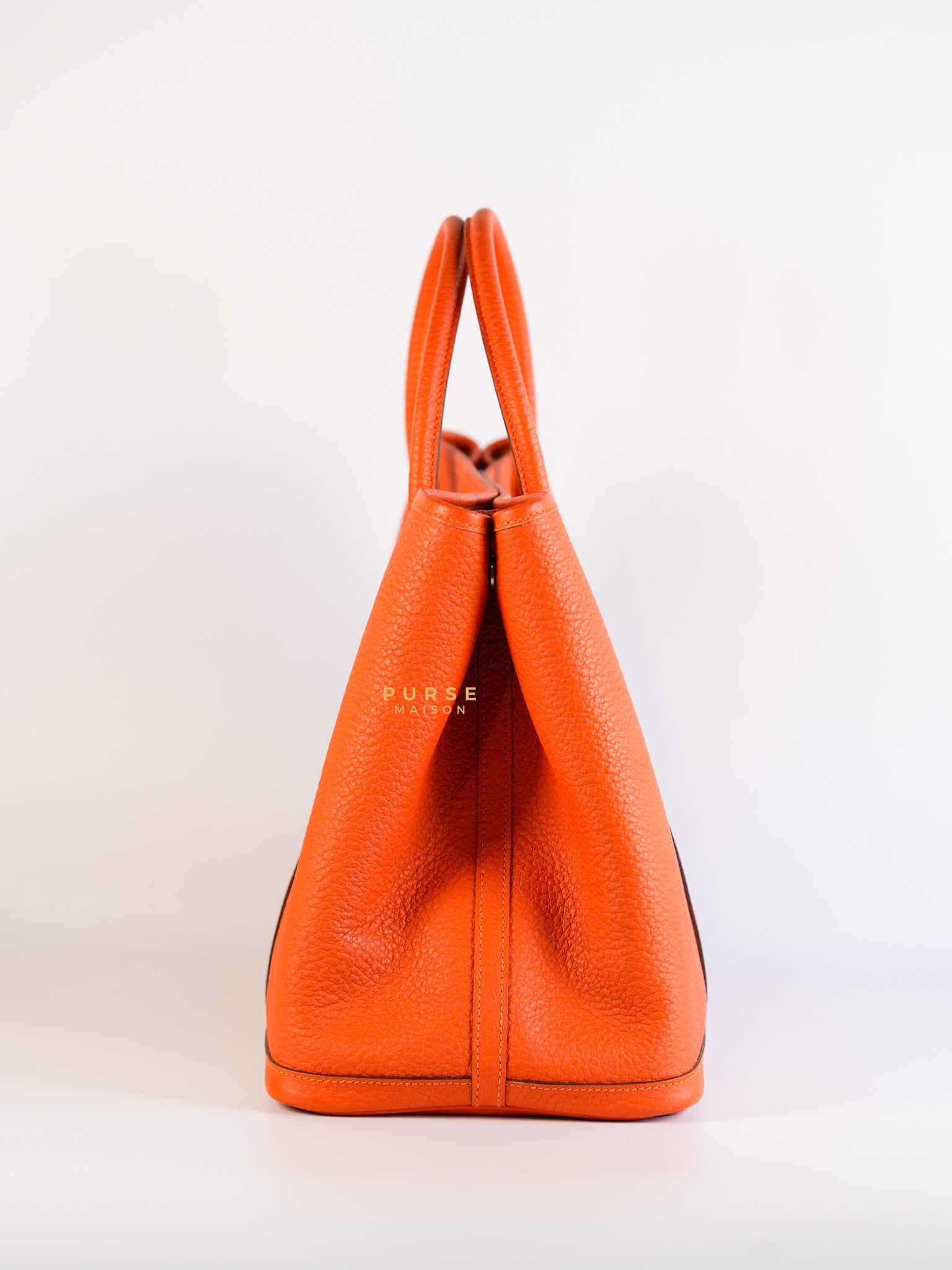 Garden Party Tote 36 Orange Clemence Leather Palladium Hardware Stamp T (2015) | Purse Maison Luxury Bags Shop