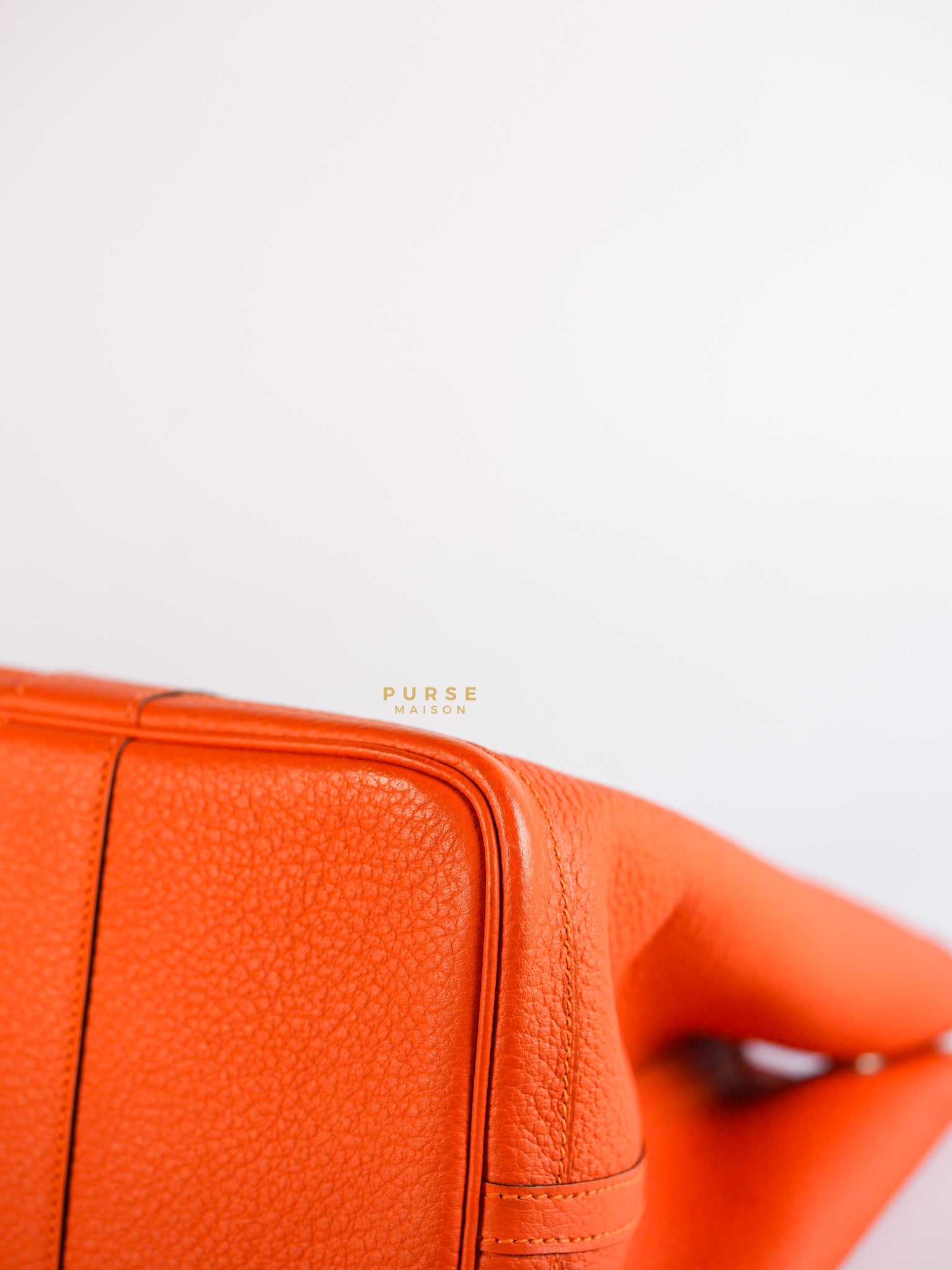 Garden Party Tote 36 Orange Clemence Leather Palladium Hardware Stamp T (2015) | Purse Maison Luxury Bags Shop