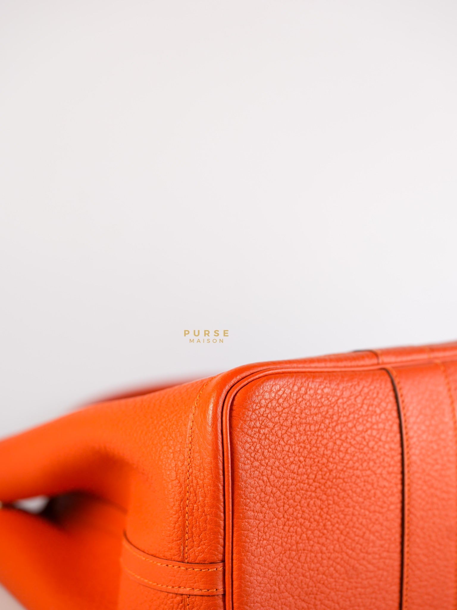 Garden Party Tote 36 Orange Clemence Leather Palladium Hardware Stamp T (2015) | Purse Maison Luxury Bags Shop