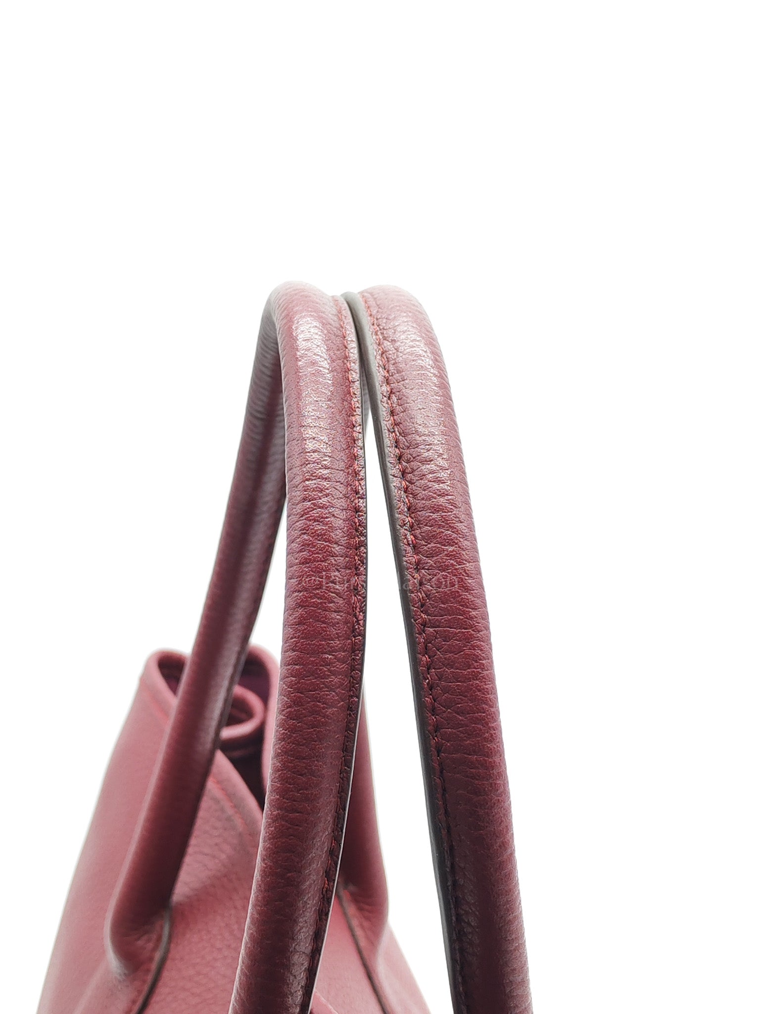 Garden Party Tote Bag 36 (GPT) in Rouge Grenat Clemence Leather & Palladium Hardware Stamp Square D (2000) | Purse Maison Luxury Bags Shop