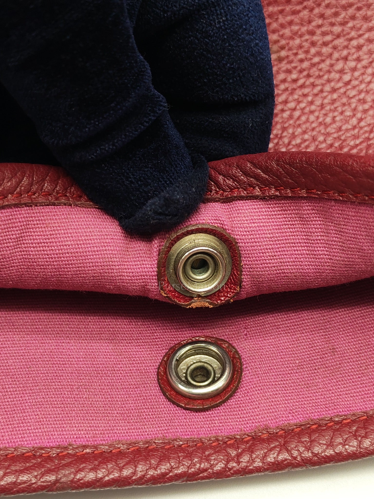 Garden Party Tote Bag 36 (GPT) in Rouge Grenat Clemence Leather & Palladium Hardware Stamp Square D (2000) | Purse Maison Luxury Bags Shop