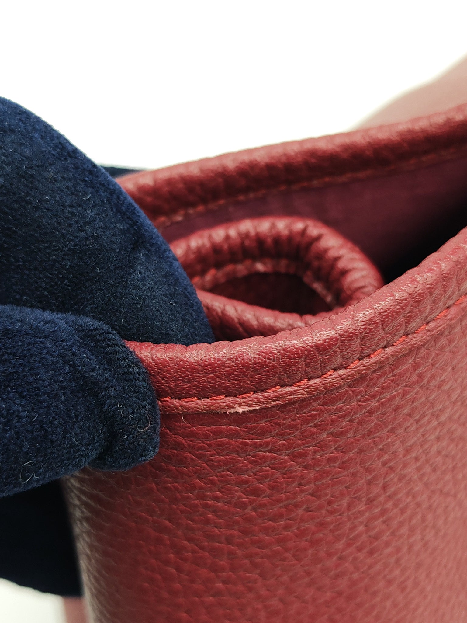Garden Party Tote Bag 36 (GPT) in Rouge Grenat Clemence Leather & Palladium Hardware Stamp Square D (2000) | Purse Maison Luxury Bags Shop