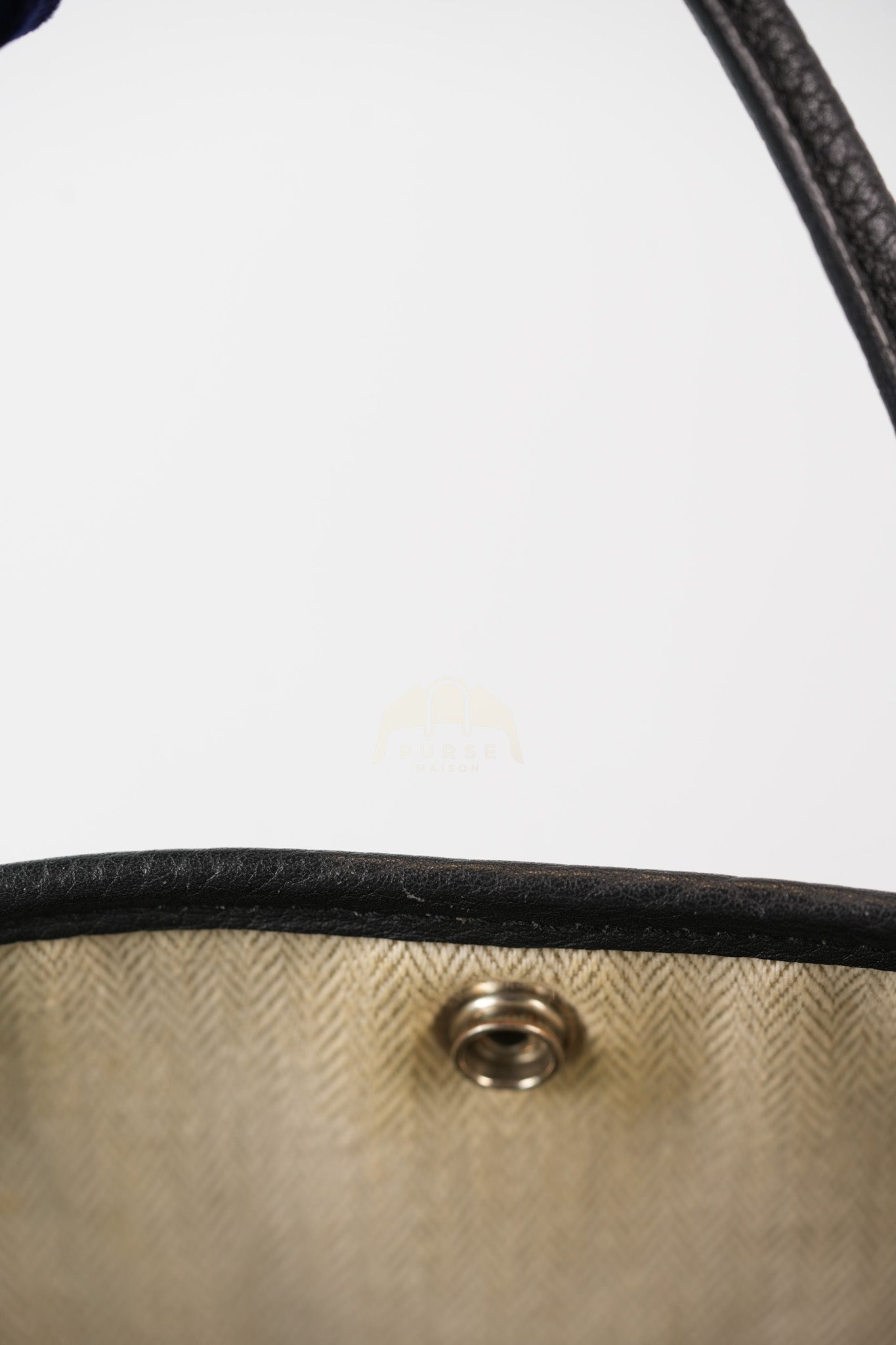 Garden party Tote Bag (GPT) 30 in Noir/Black Clemence Leather Palladium Hardware Stamp C(2018) | Purse Maison Luxury Bags Shop