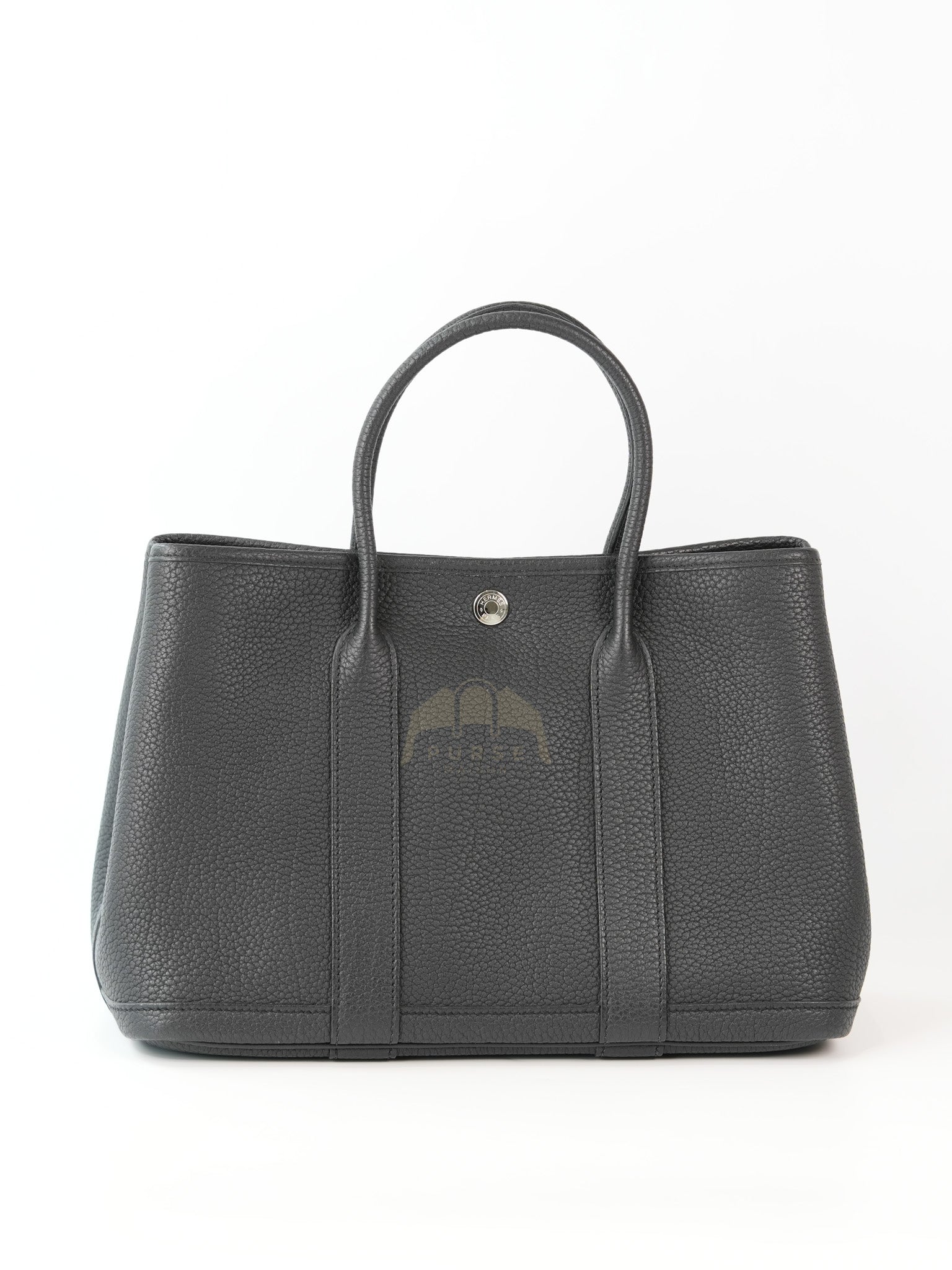 Garden party Tote Bag (GPT) 30 in Noir/Black Clemence Leather Palladium Hardware Stamp C(2018) | Purse Maison Luxury Bags Shop