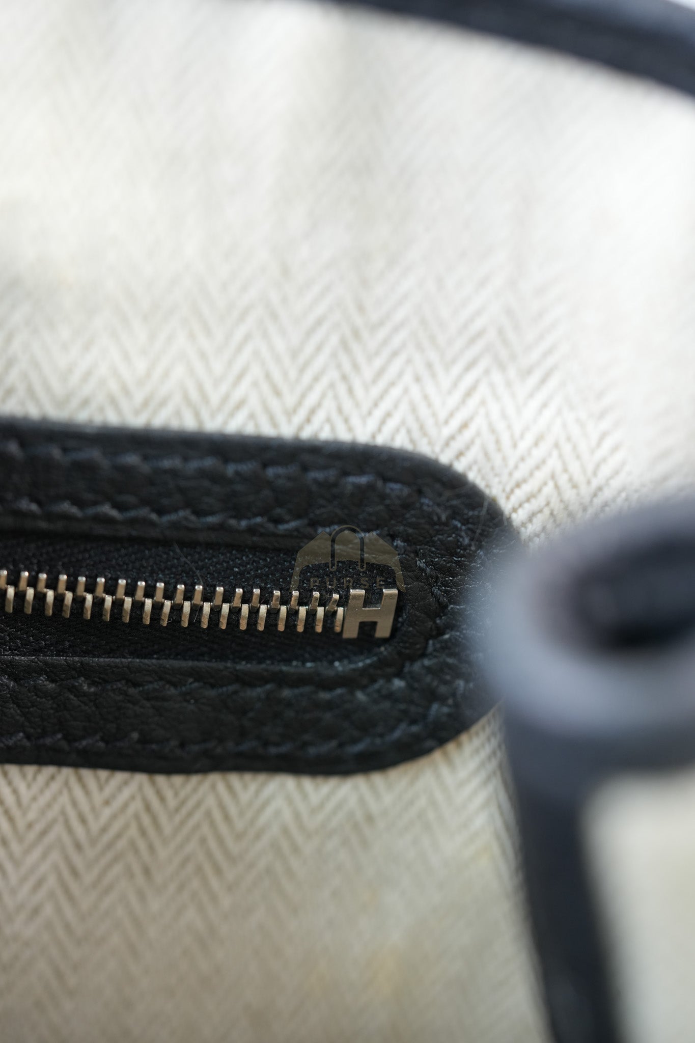 Garden party Tote Bag (GPT) 30 in Noir/Black Clemence Leather Palladium Hardware Stamp C(2018) | Purse Maison Luxury Bags Shop