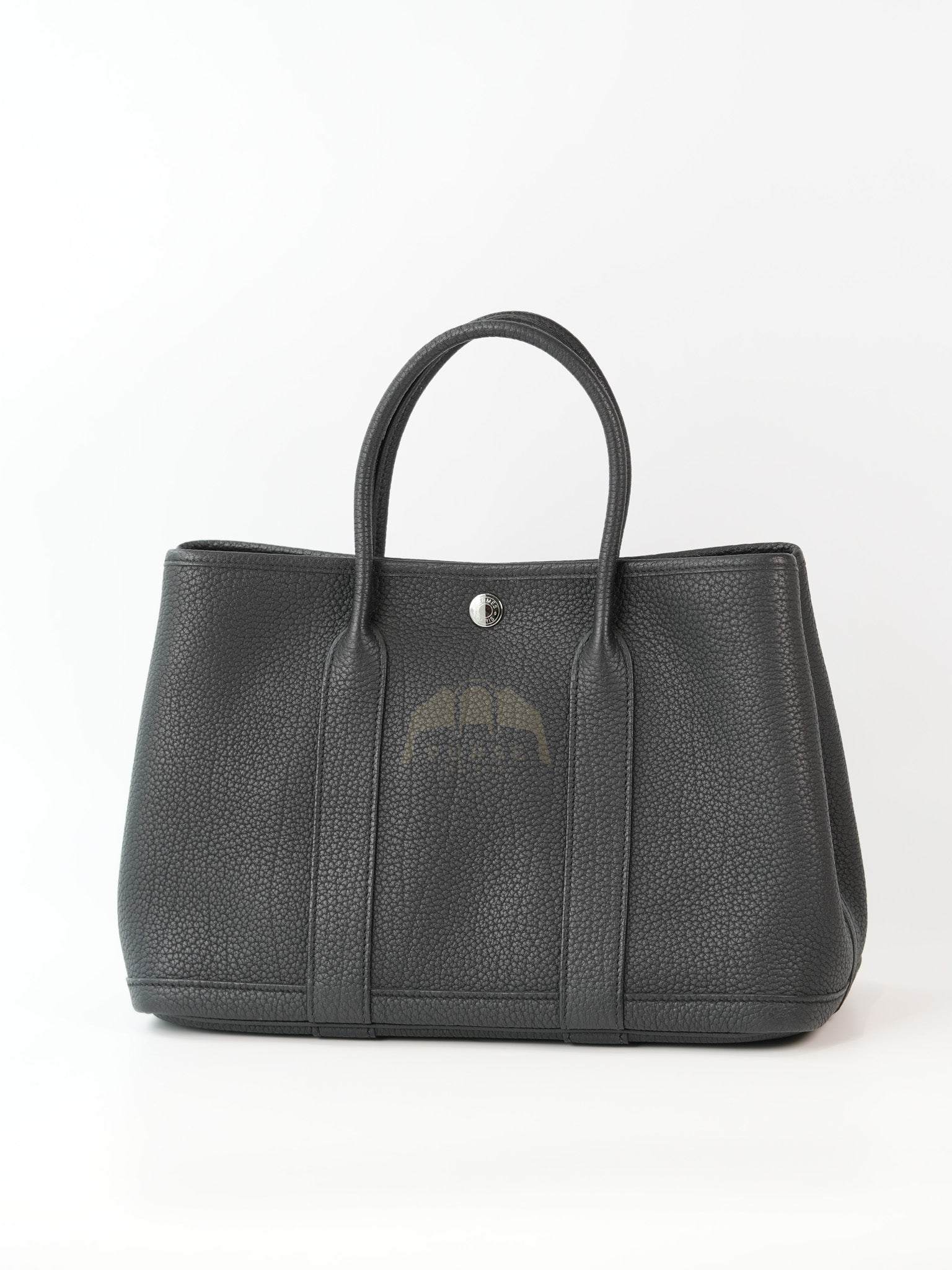 Garden party Tote Bag (GPT) 30 in Noir/Black Clemence Leather Palladium Hardware Stamp C(2018) | Purse Maison Luxury Bags Shop