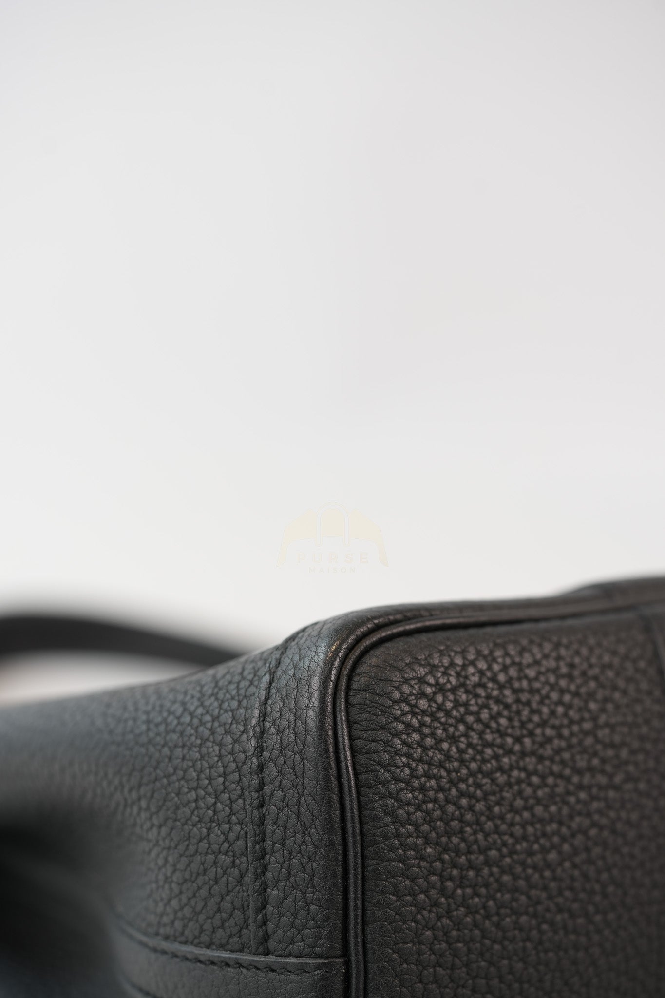 Garden party Tote Bag (GPT) 30 in Noir/Black Clemence Leather Palladium Hardware Stamp C(2018) | Purse Maison Luxury Bags Shop