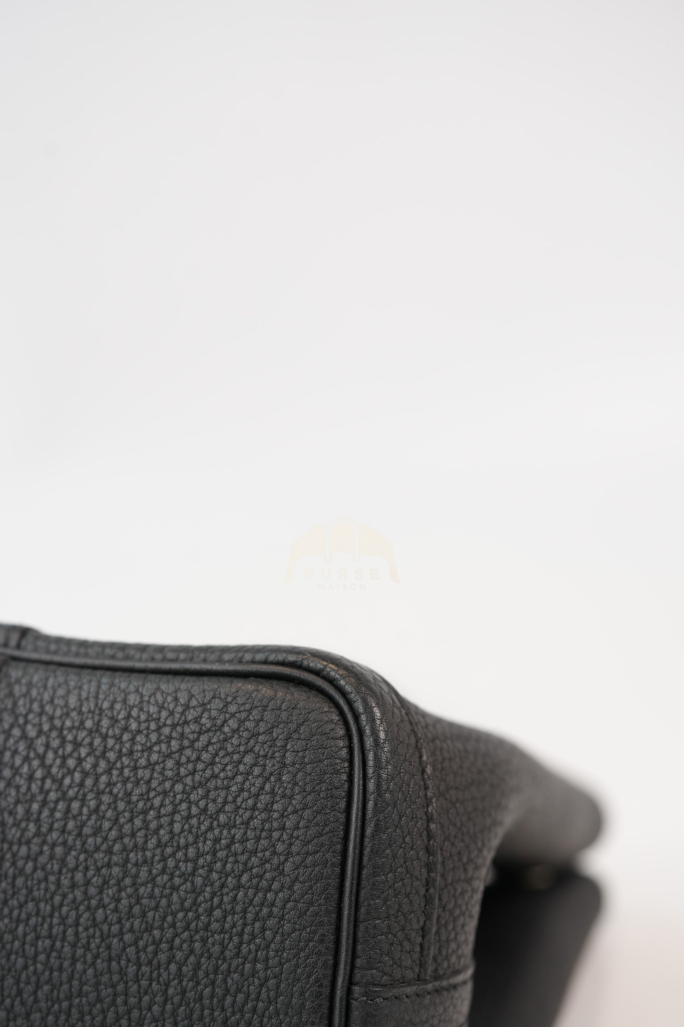 Garden party Tote Bag (GPT) 30 in Noir/Black Clemence Leather Palladium Hardware Stamp C(2018) | Purse Maison Luxury Bags Shop