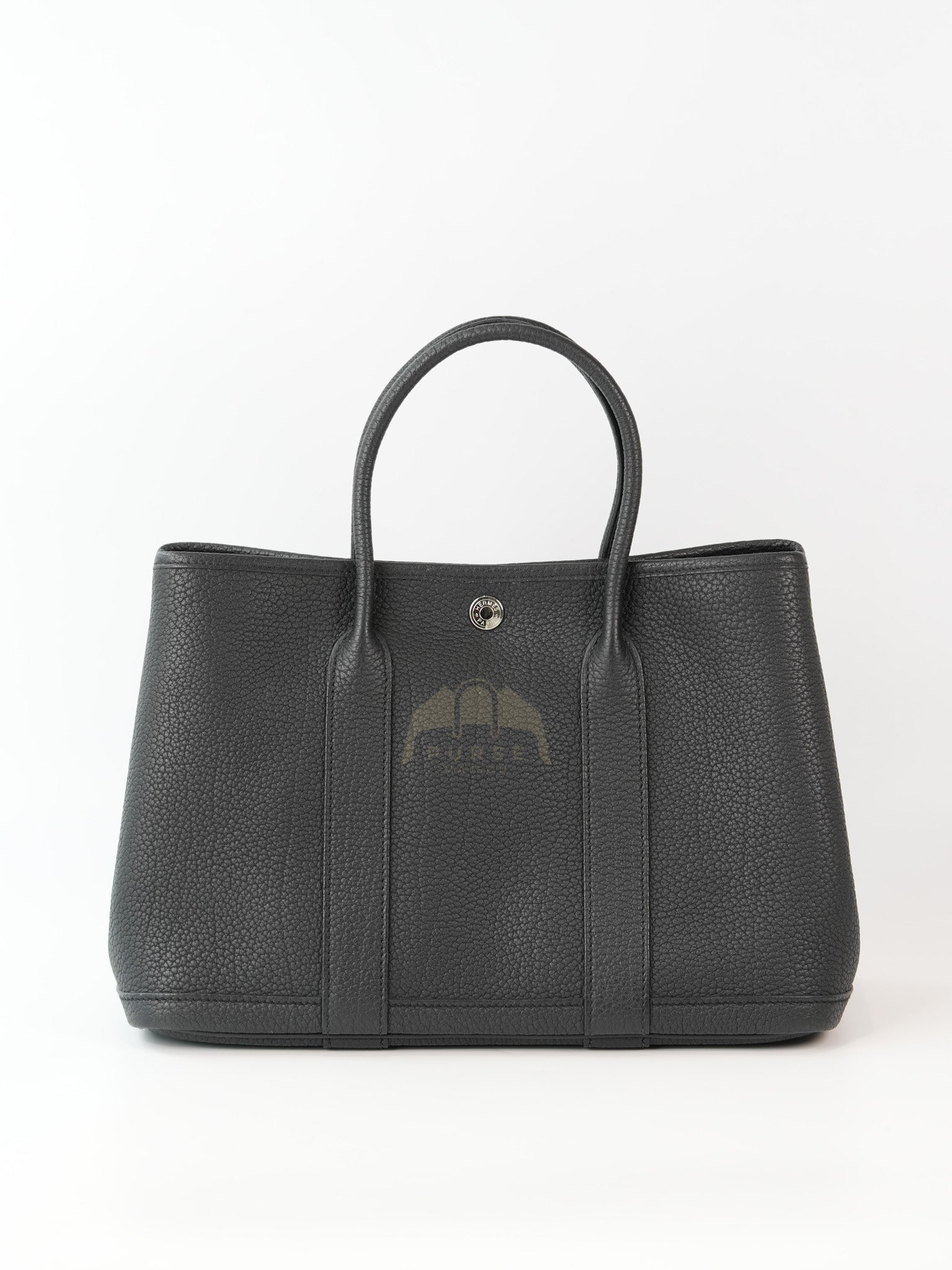 Garden party Tote Bag (GPT) 30 in Noir/Black Clemence Leather Palladium Hardware Stamp C(2018) | Purse Maison Luxury Bags Shop