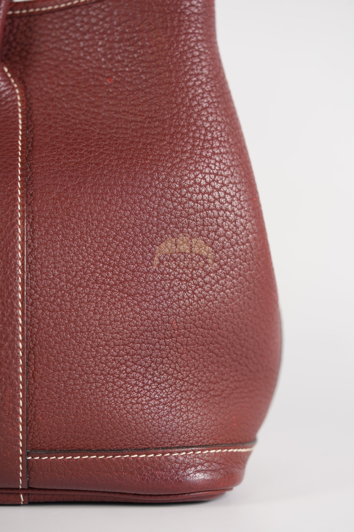 Garden Party Tote Bag (GPT) 30 in Rouge H Negonda Leather Palladium Hardware Stamp O Square (2011) | Purse Maison Luxury Bags Shop