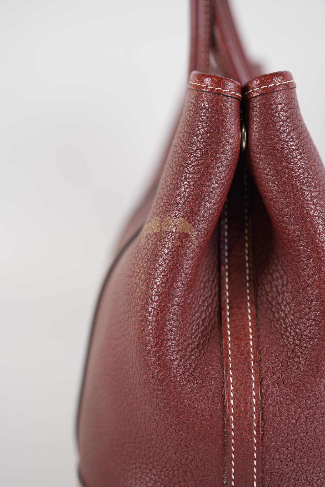 Garden Party Tote Bag (GPT) 30 in Rouge H Negonda Leather Palladium Hardware Stamp O Square (2011) | Purse Maison Luxury Bags Shop