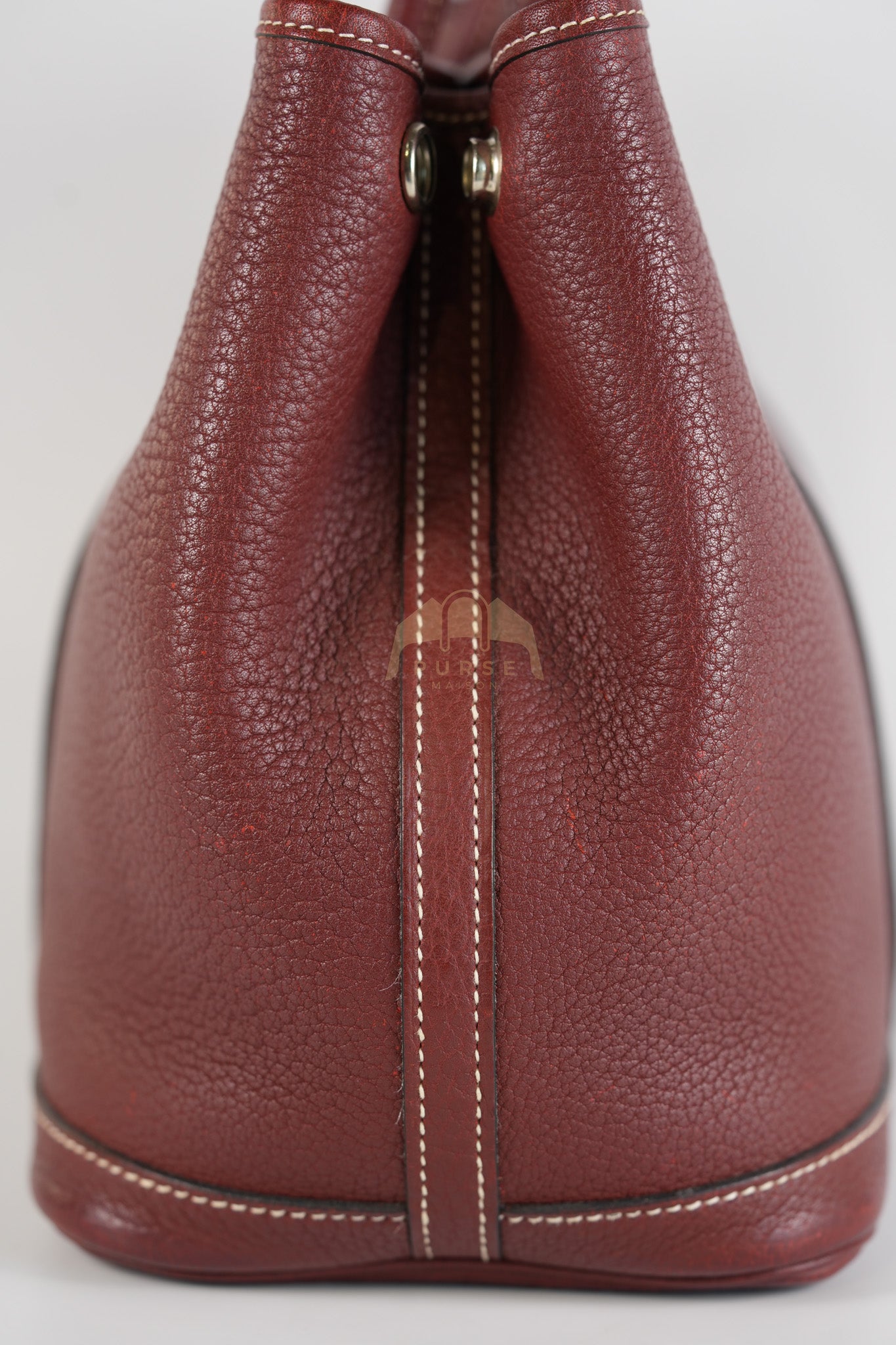 Garden Party Tote Bag (GPT) 30 in Rouge H Negonda Leather Palladium Hardware Stamp O Square (2011) | Purse Maison Luxury Bags Shop