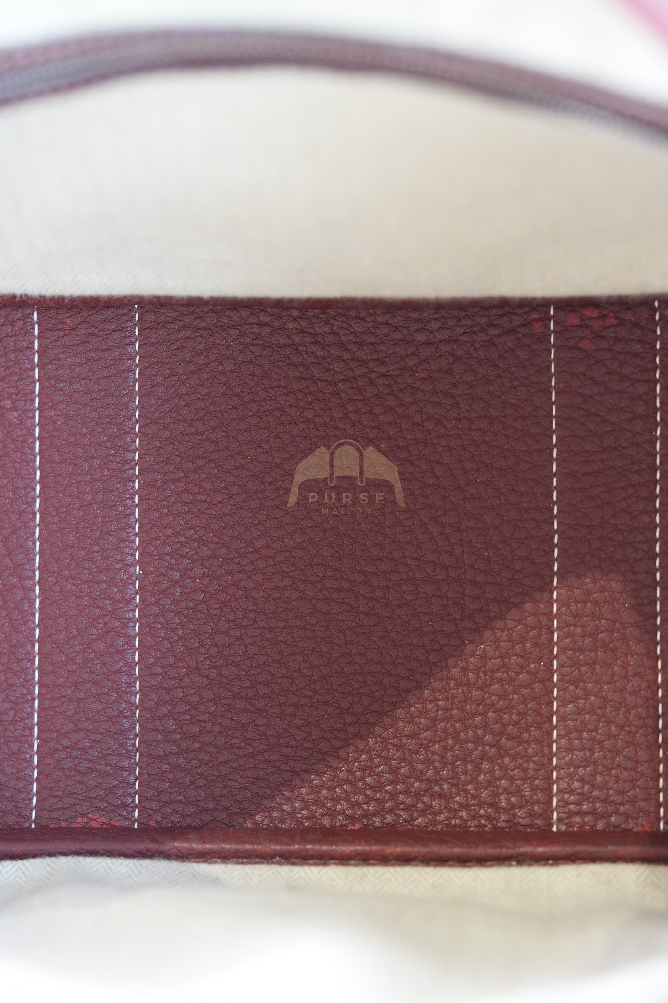 Garden Party Tote Bag (GPT) 30 in Rouge H Negonda Leather Palladium Hardware Stamp O Square (2011) | Purse Maison Luxury Bags Shop