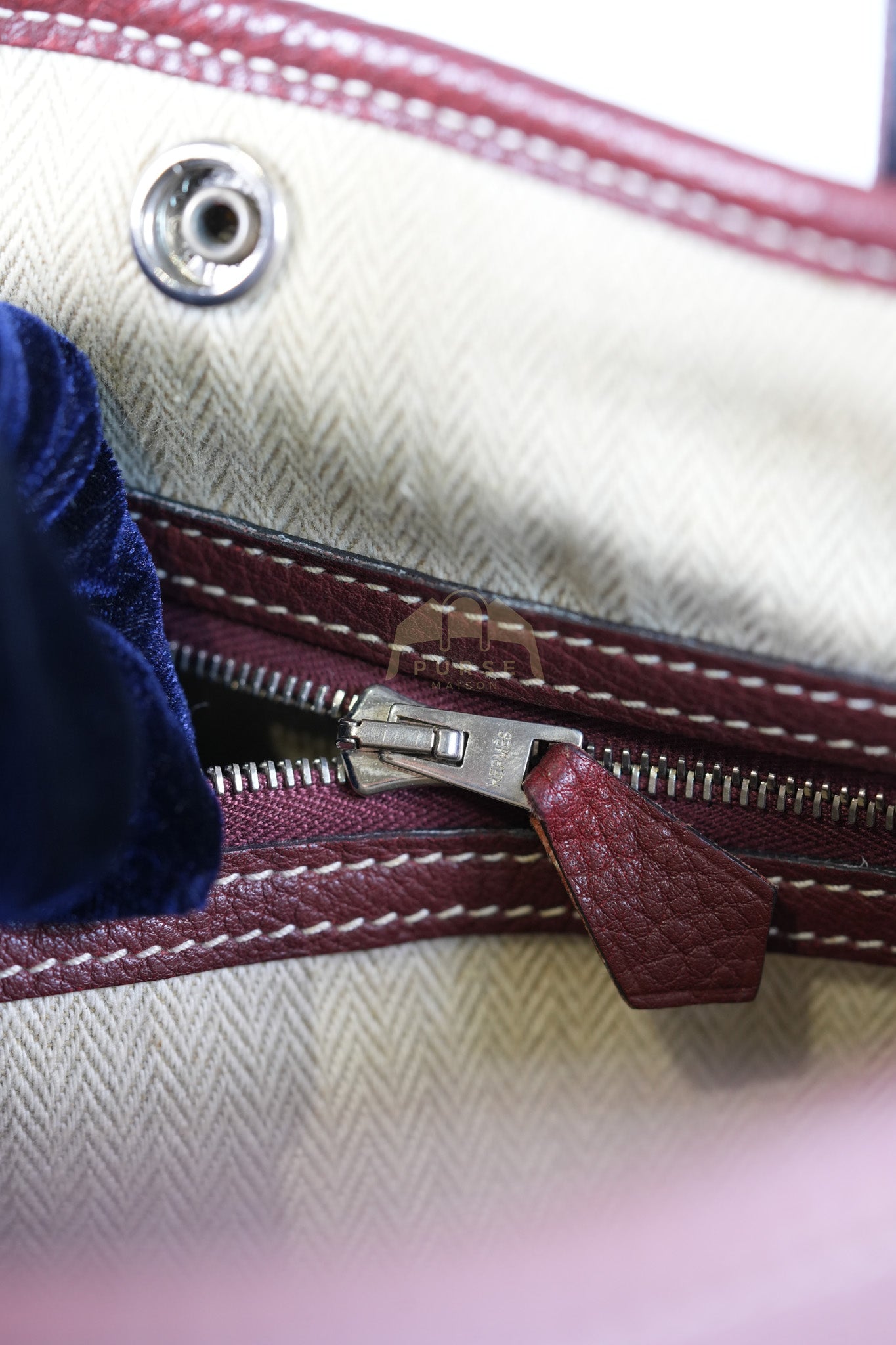 Garden Party Tote Bag (GPT) 30 in Rouge H Negonda Leather Palladium Hardware Stamp O Square (2011) | Purse Maison Luxury Bags Shop