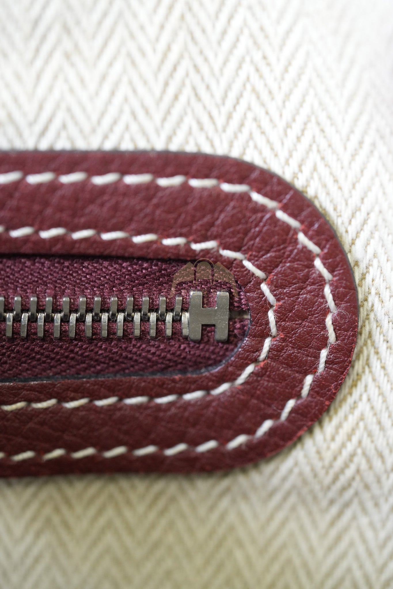 Garden Party Tote Bag (GPT) 30 in Rouge H Negonda Leather Palladium Hardware Stamp O Square (2011) | Purse Maison Luxury Bags Shop