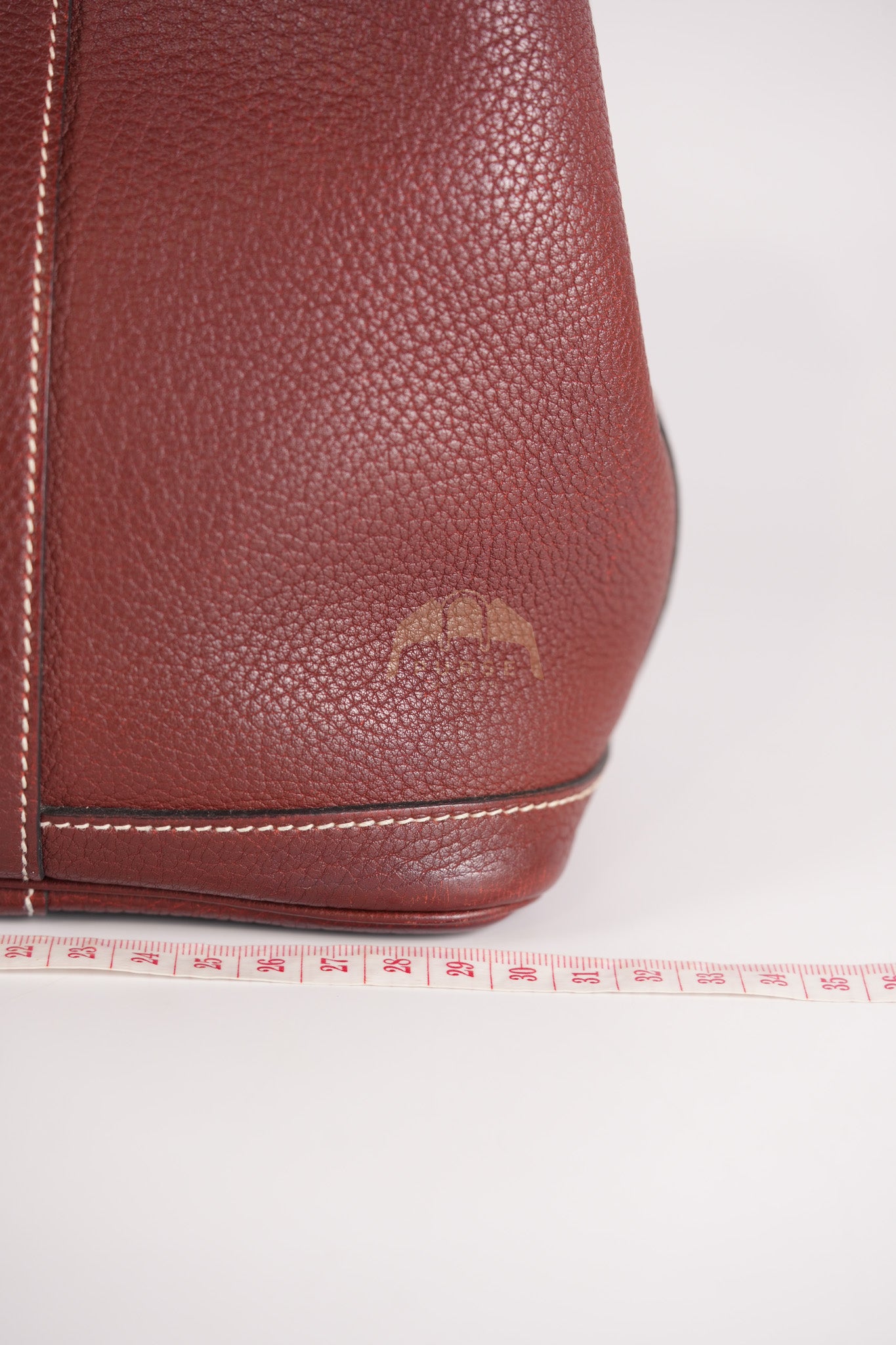 Garden Party Tote Bag (GPT) 30 in Rouge H Negonda Leather Palladium Hardware Stamp O Square (2011) | Purse Maison Luxury Bags Shop