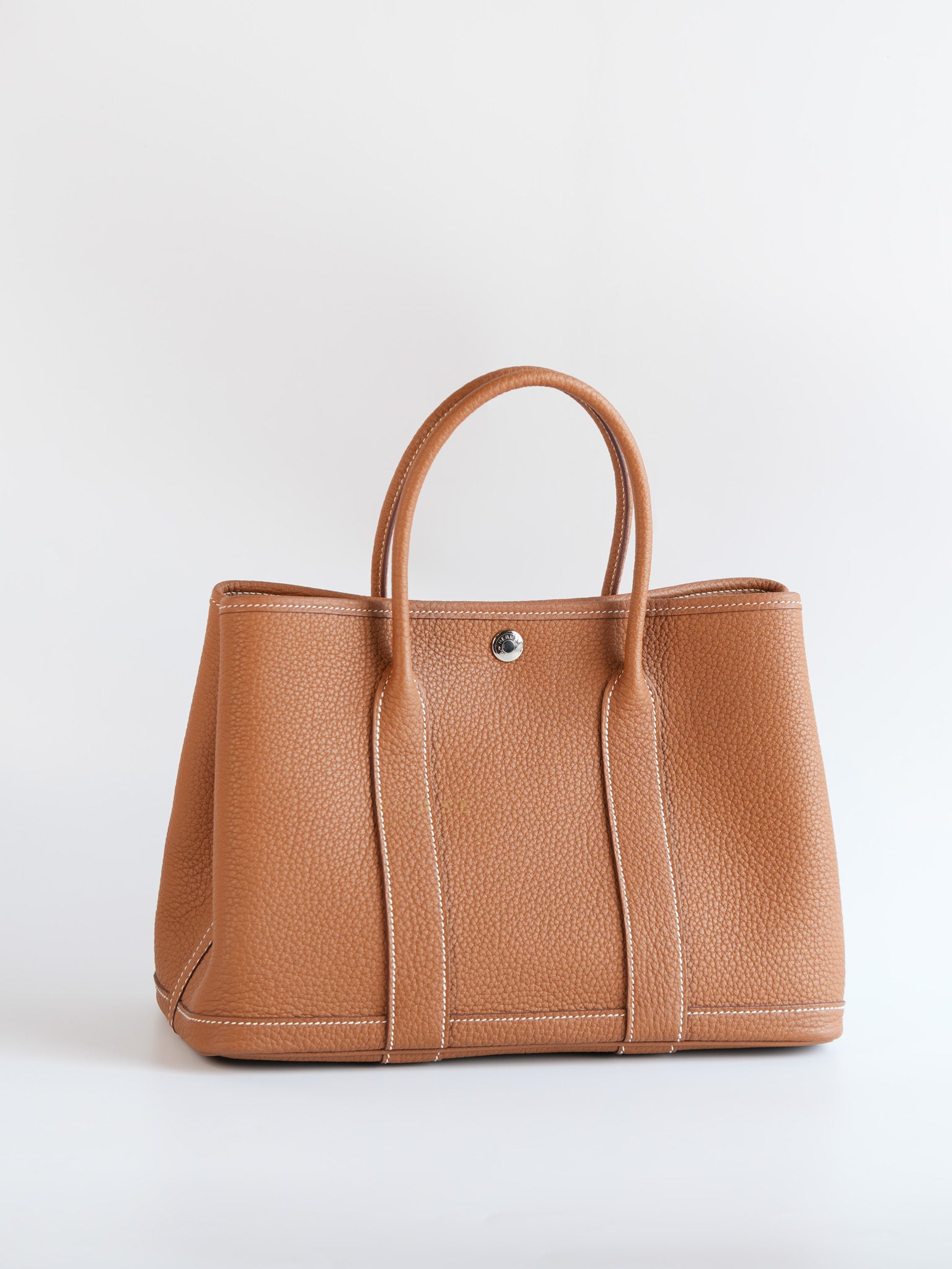 Garden Party Tote (GPT) 30 Gold Togo Leather in Palladium Hardware Stamp U (2022) | Purse Maison Luxury Bags Shop