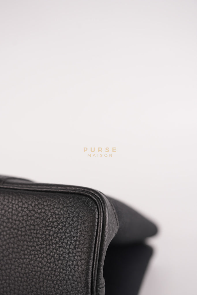 Garden Party Tote (GPT 30) in Black Canvas and Palladium Hardware Stamp B (2023) | Purse Maison Luxury Bags Shop