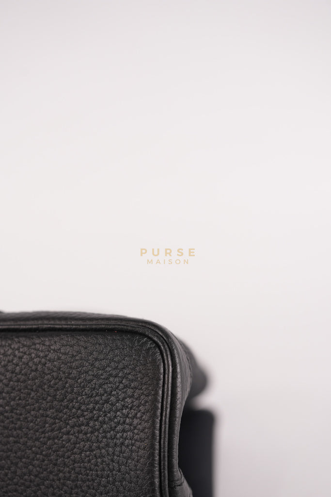 Garden Party Tote (GPT 30) in Black Canvas and Palladium Hardware Stamp B (2023) | Purse Maison Luxury Bags Shop