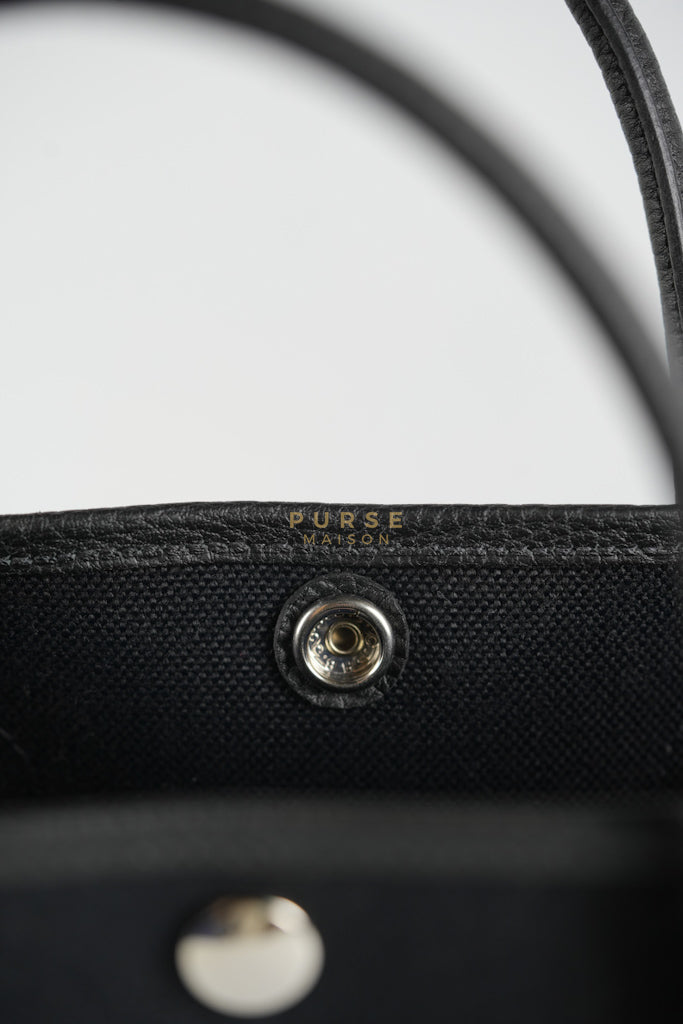 Garden Party Tote (GPT 30) in Black Canvas and Palladium Hardware Stamp B (2023) | Purse Maison Luxury Bags Shop