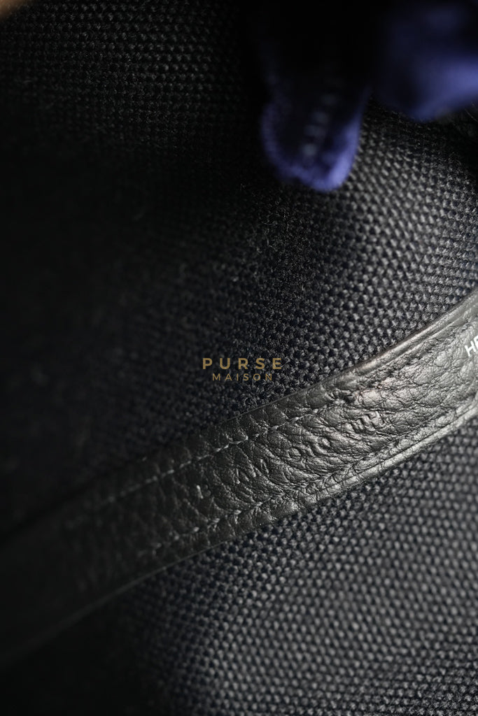 Garden Party Tote (GPT 30) in Black Canvas and Palladium Hardware Stamp B (2023) | Purse Maison Luxury Bags Shop