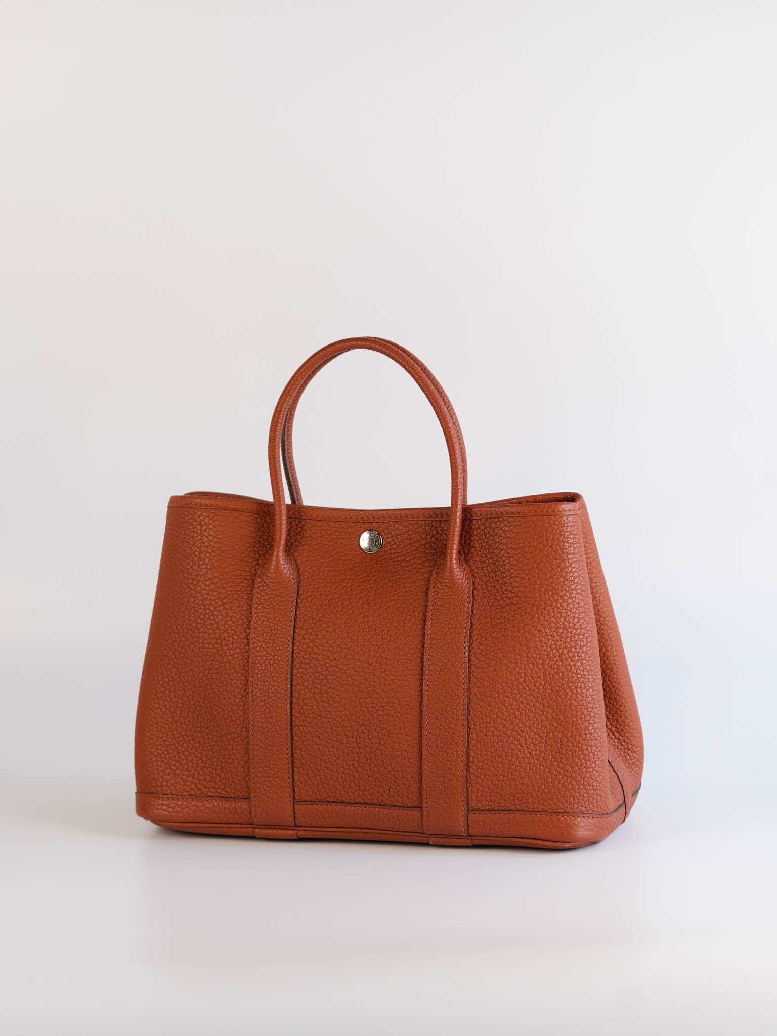 Garden Party Tote (GPT) 30 in Brique Clemence Leather PHW Stamp X | Purse Maison Luxury Bags Shop