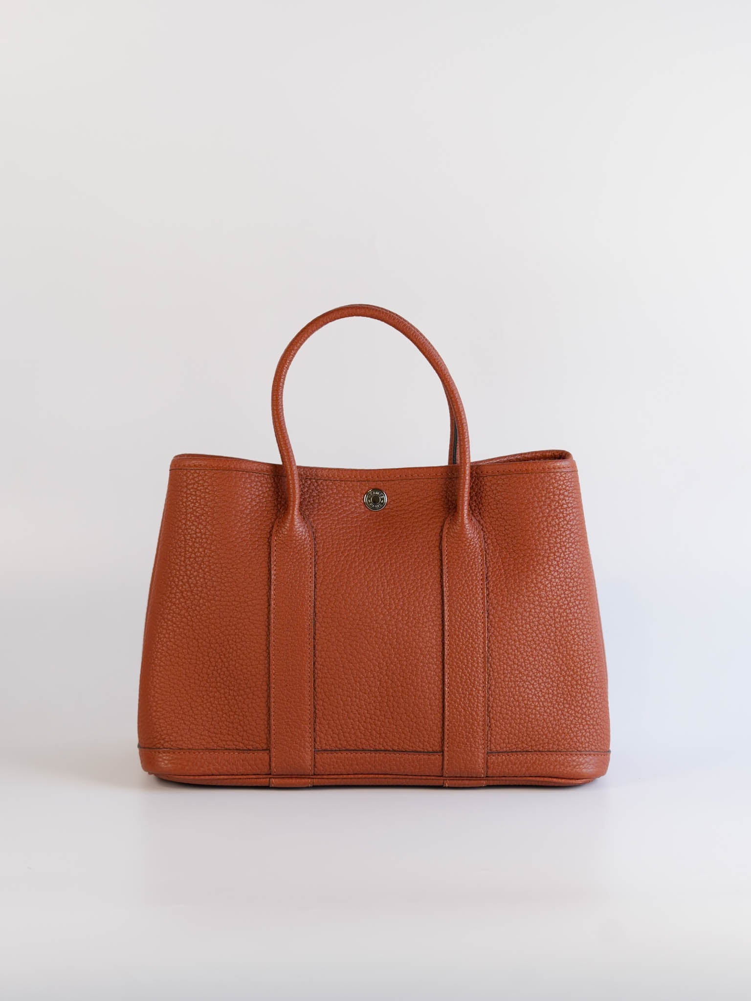 Garden Party Tote (GPT) 30 in Brique Clemence Leather PHW Stamp X | Purse Maison Luxury Bags Shop