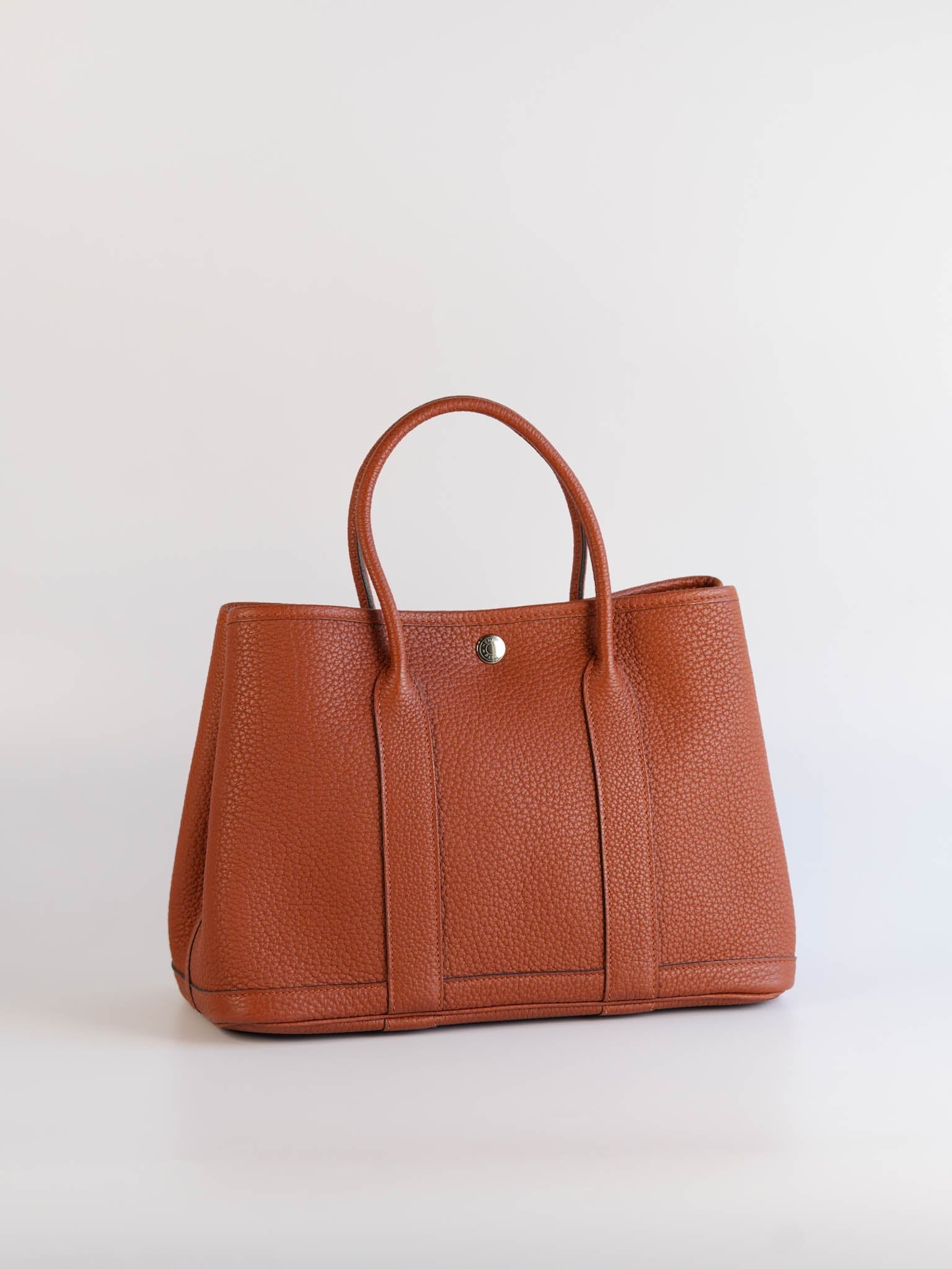 Garden Party Tote (GPT) 30 in Brique Clemence Leather PHW Stamp X | Purse Maison Luxury Bags Shop