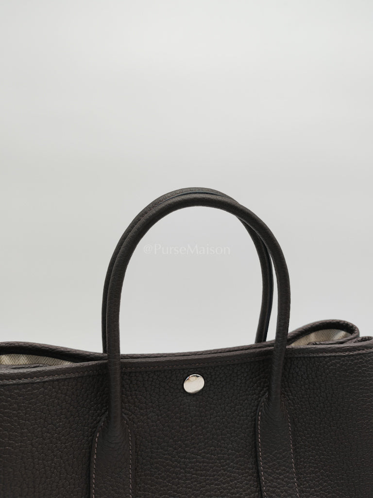 Garden Party Tote (GPT) 30 in Ebene Negonda Leather & Palladium Hardware Stamp B(2023) | Purse Maison Luxury Bags Shop