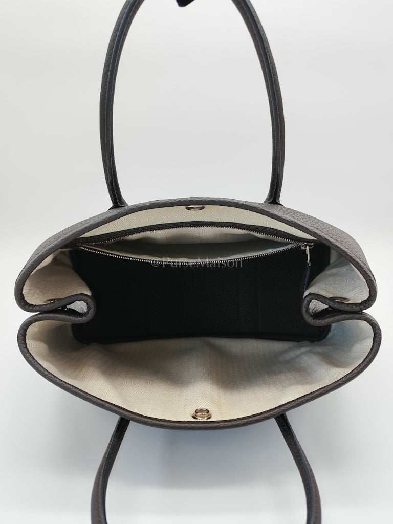 Garden Party Tote (GPT) 30 in Ebene Negonda Leather & Palladium Hardware Stamp B(2023) | Purse Maison Luxury Bags Shop