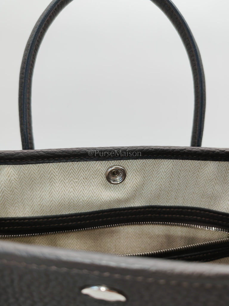 Garden Party Tote (GPT) 30 in Ebene Negonda Leather & Palladium Hardware Stamp B(2023) | Purse Maison Luxury Bags Shop