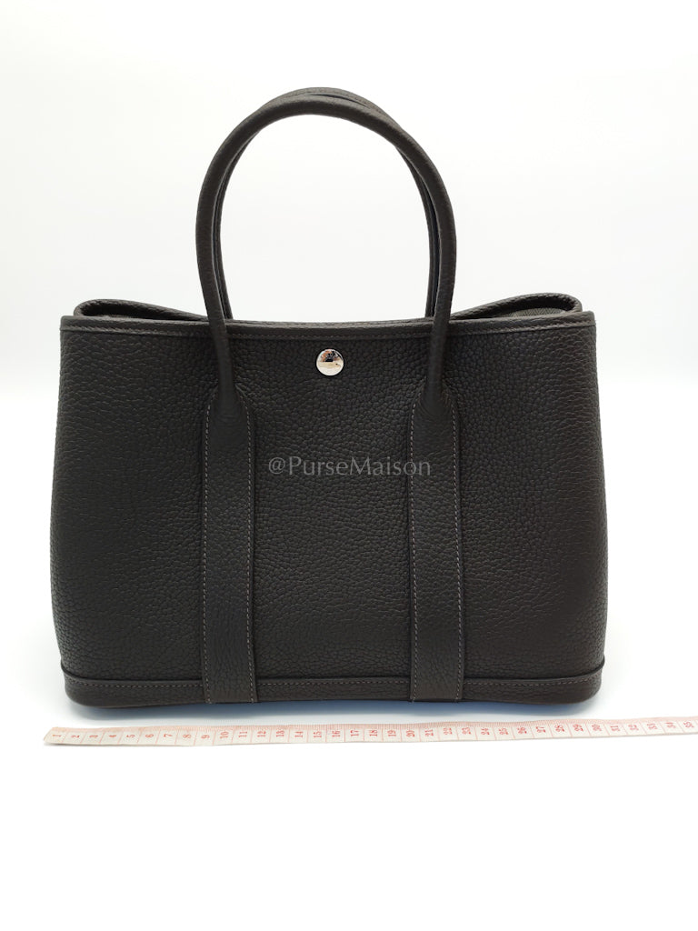 Garden Party Tote (GPT) 30 in Ebene Negonda Leather & Palladium Hardware Stamp B(2023) | Purse Maison Luxury Bags Shop
