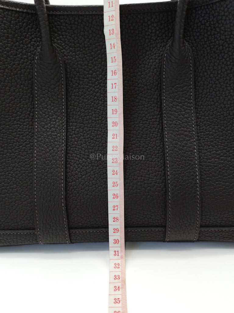 Garden Party Tote (GPT) 30 in Ebene Negonda Leather & Palladium Hardware Stamp B(2023) | Purse Maison Luxury Bags Shop