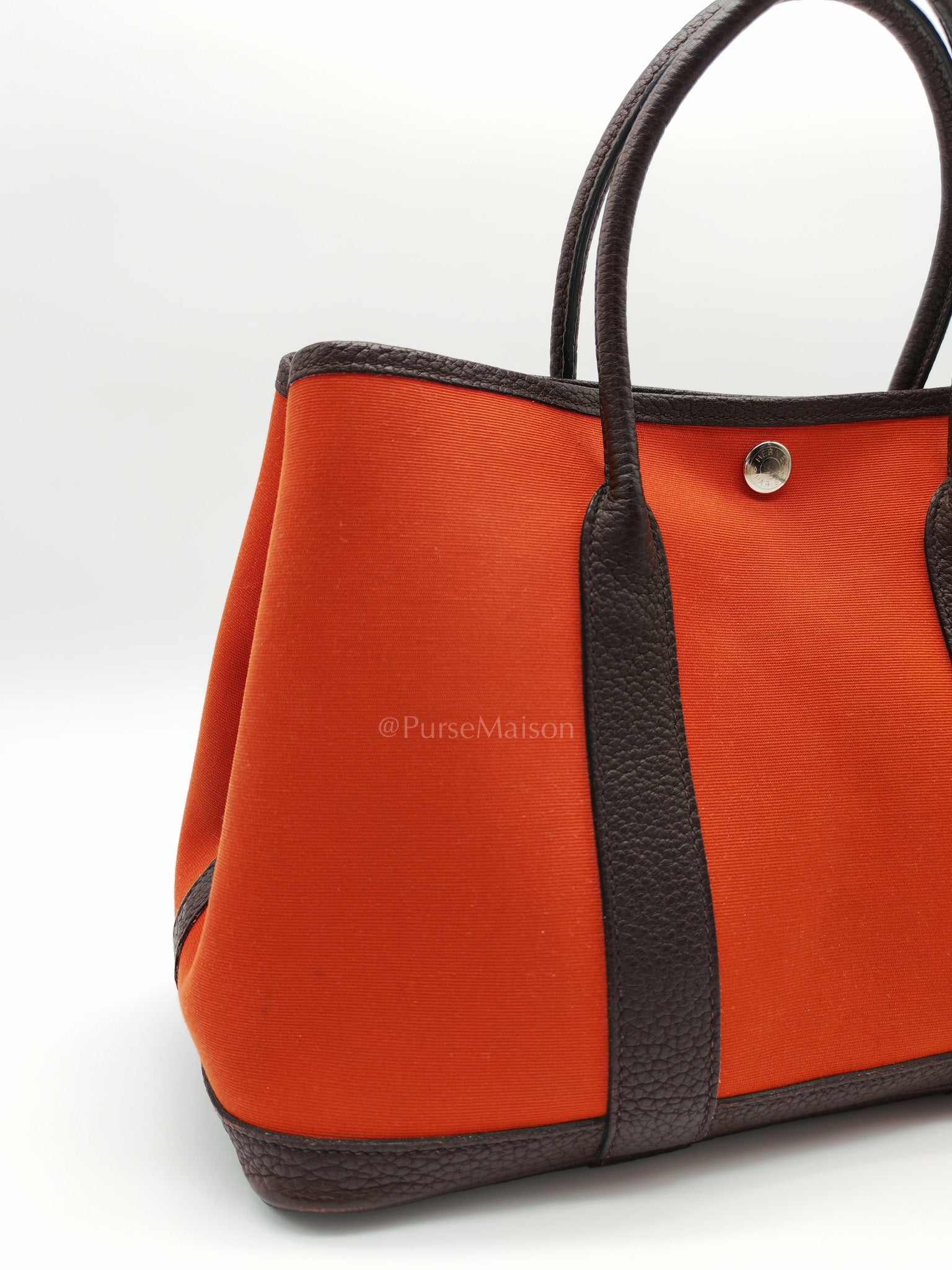 Garden Party Tote (GPT) 30 in Orange Mecano Canvas Palladium Hardware Stamp Z(2021) | Purse Maison Luxury Bags Shop