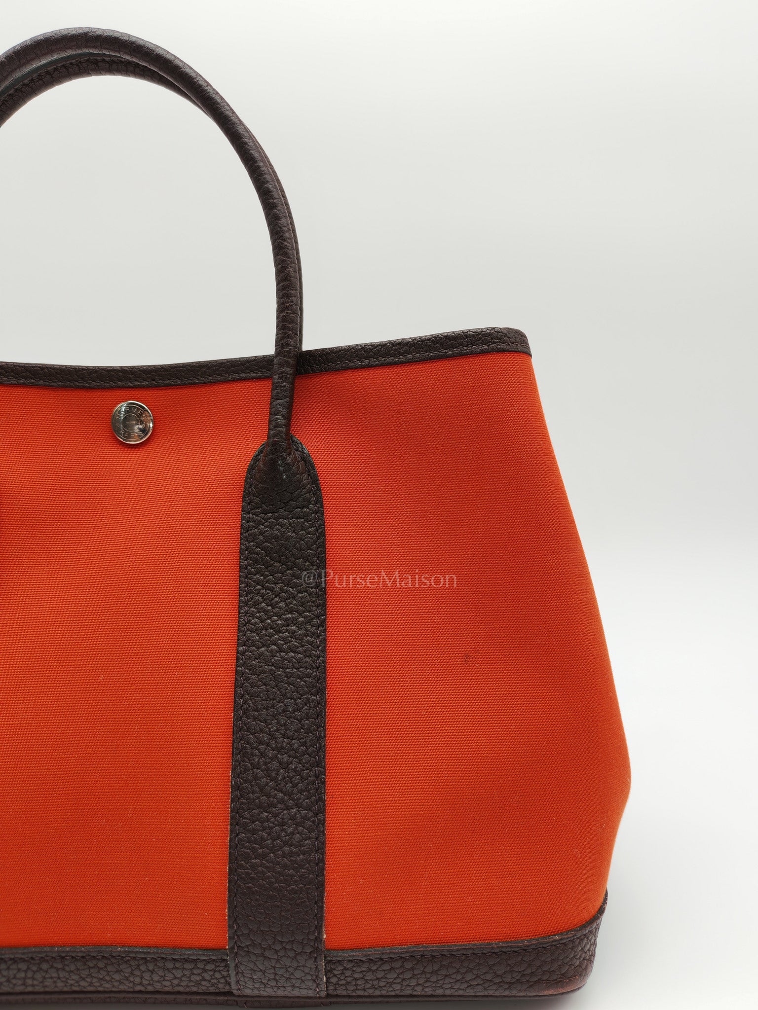 Garden Party Tote (GPT) 30 in Orange Mecano Canvas Palladium Hardware Stamp Z(2021) | Purse Maison Luxury Bags Shop