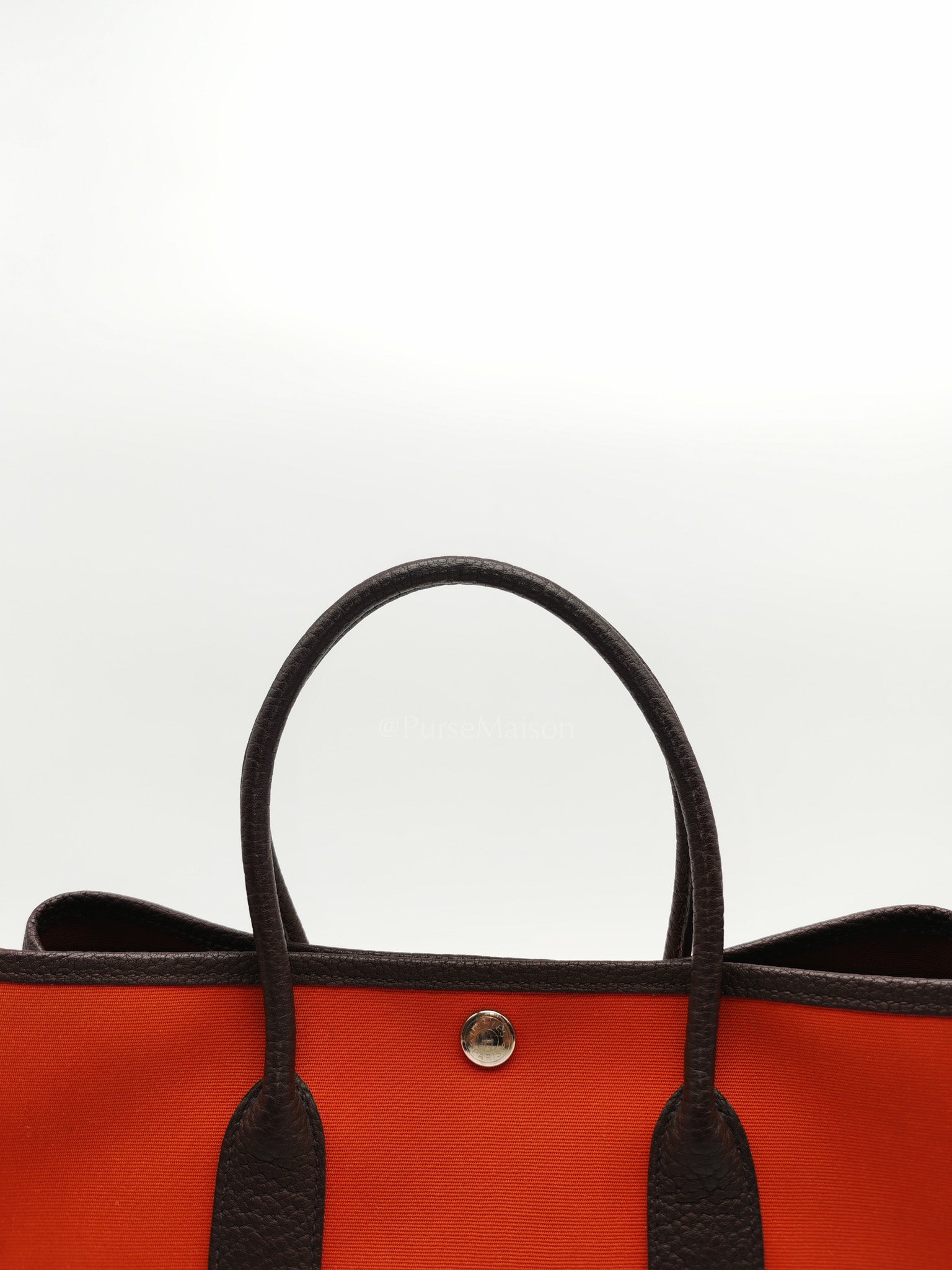 Garden Party Tote (GPT) 30 in Orange Mecano Canvas Palladium Hardware Stamp Z(2021) | Purse Maison Luxury Bags Shop
